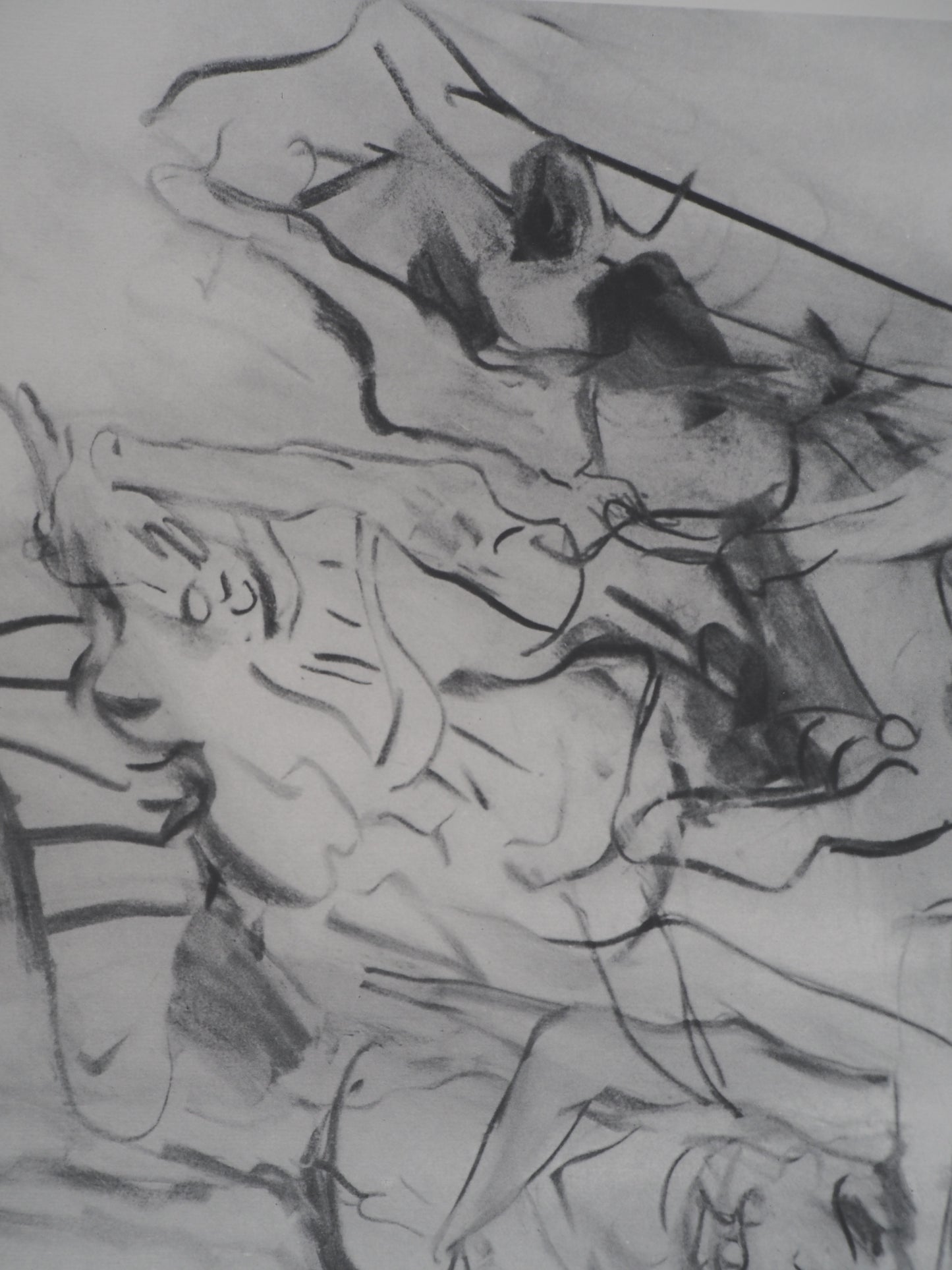 Willem DE KOONING : Personnages fauves dans le paysage - Lithographie signée