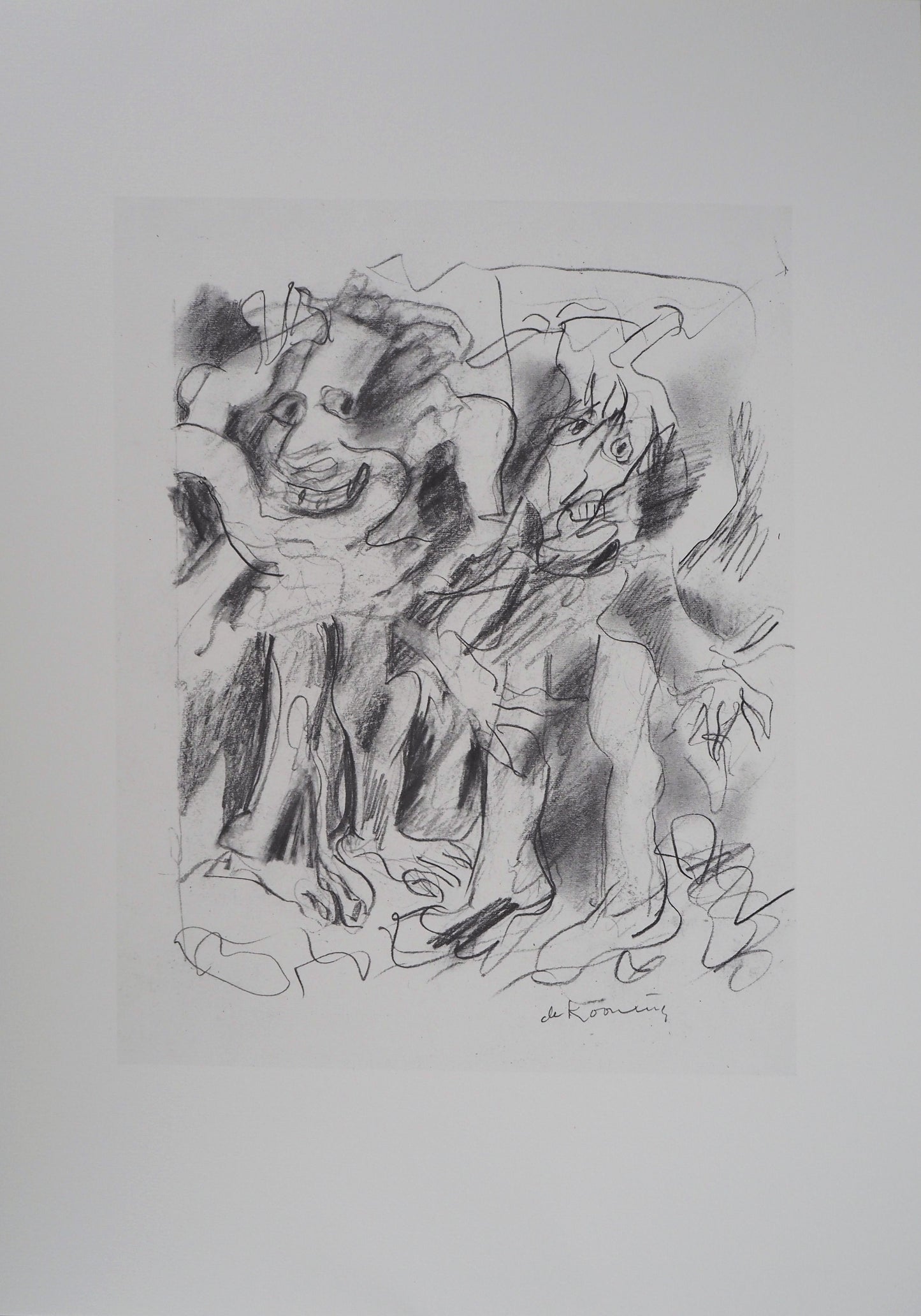 Willem DE KOONING : L'Homme derrière la brume - Lithographie signée