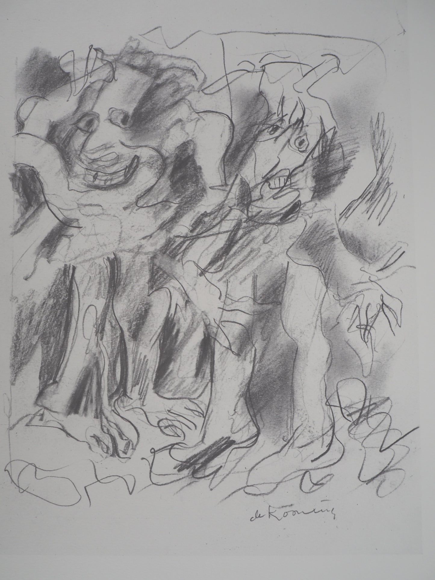 Willem DE KOONING : L'Homme derrière la brume - Lithographie signée