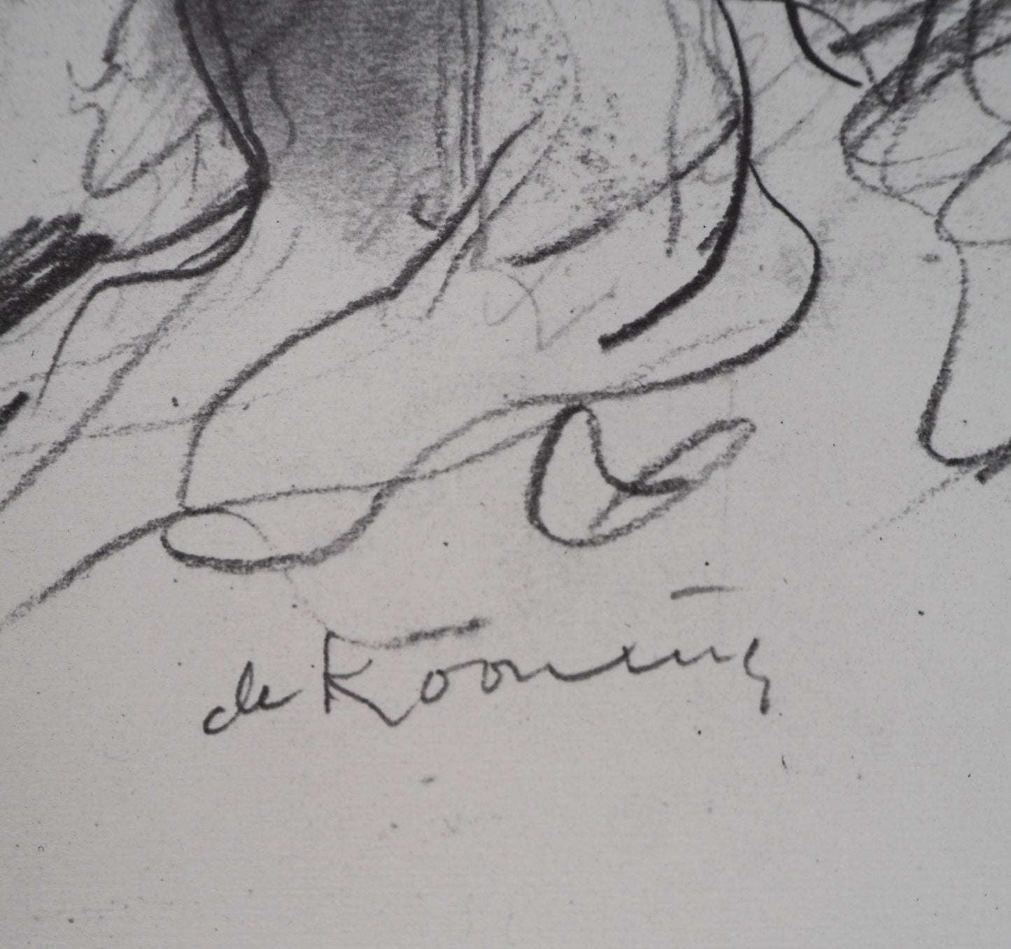 Willem DE KOONING : L'Homme derrière la brume - Lithographie signée