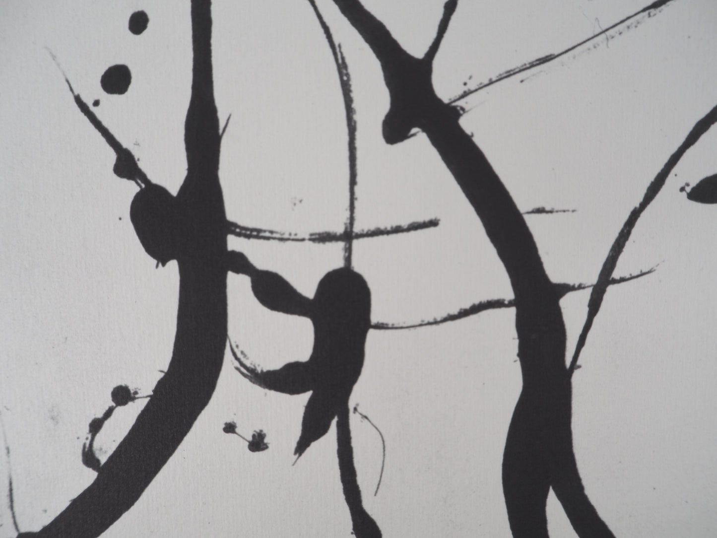 Willem DE KOONING : Composition en noir et blanc - Lithographie signée