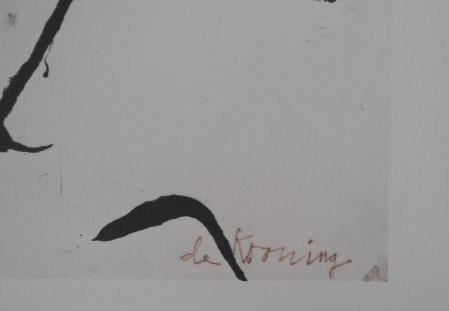 Willem DE KOONING : Composition en noir et blanc - Lithographie signée