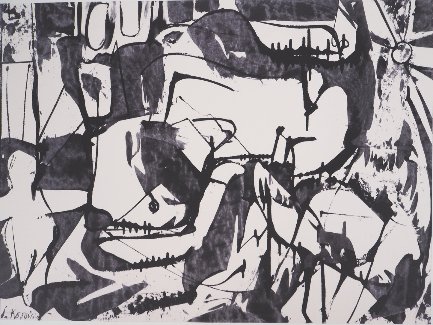 Willem DE KOONING : Abstraction - Lithographie signée