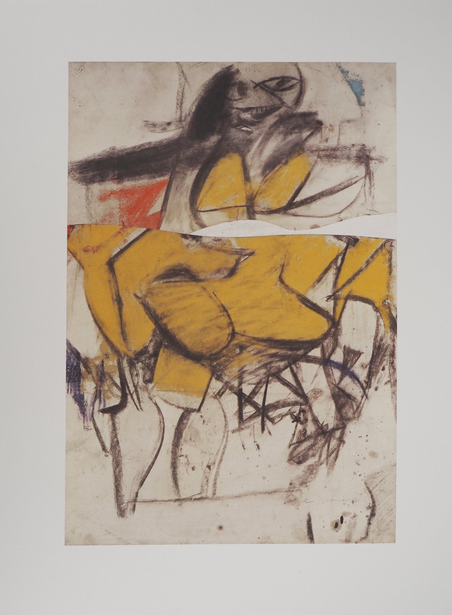Willem DE KOONING : La femme en jaune - Lithographie signée