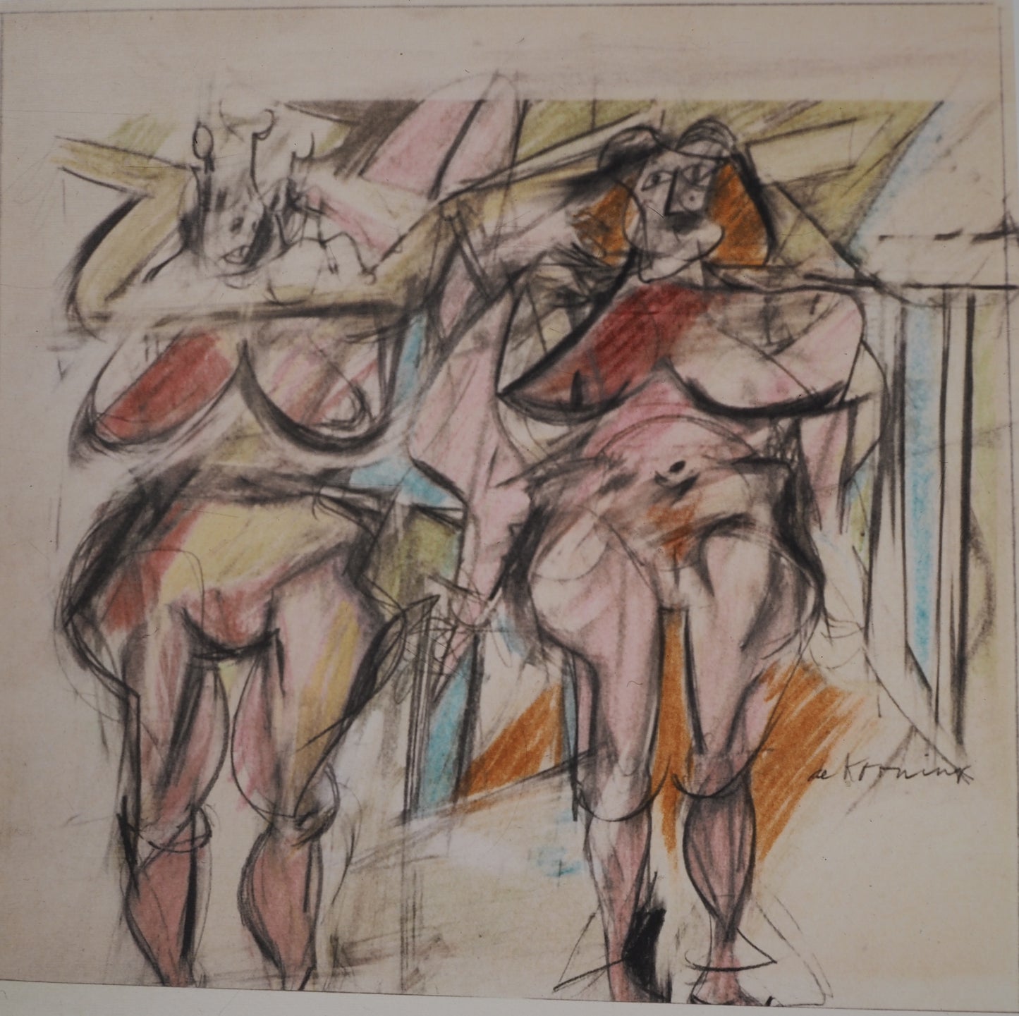 Willem DE KOONING : Deux femmes sauvages - Lithographie signée