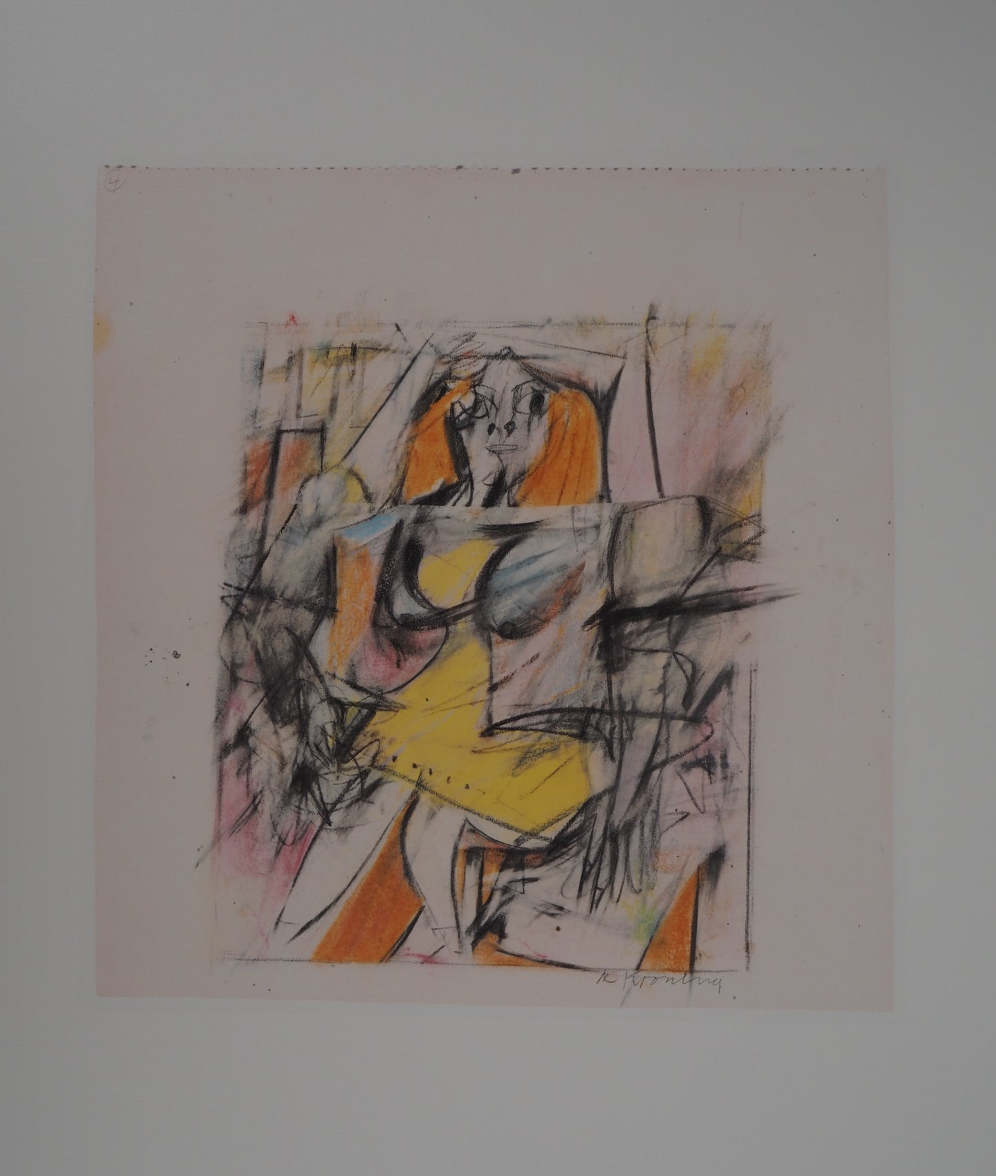 Willem DE KOONING : Femme en jaune - Lithographie signée