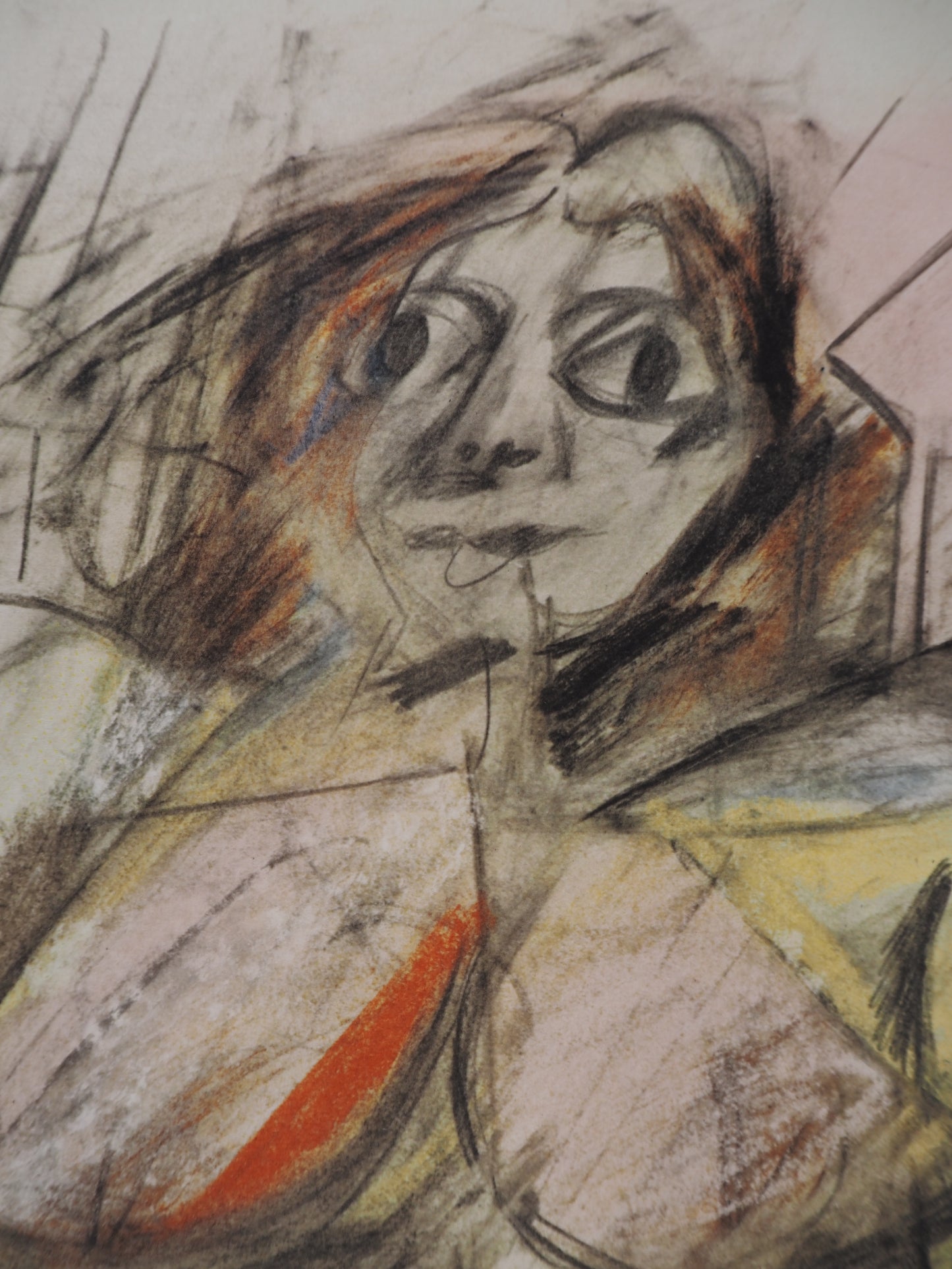 Willem DE KOONING : Portait au torrent - Lithographie signée