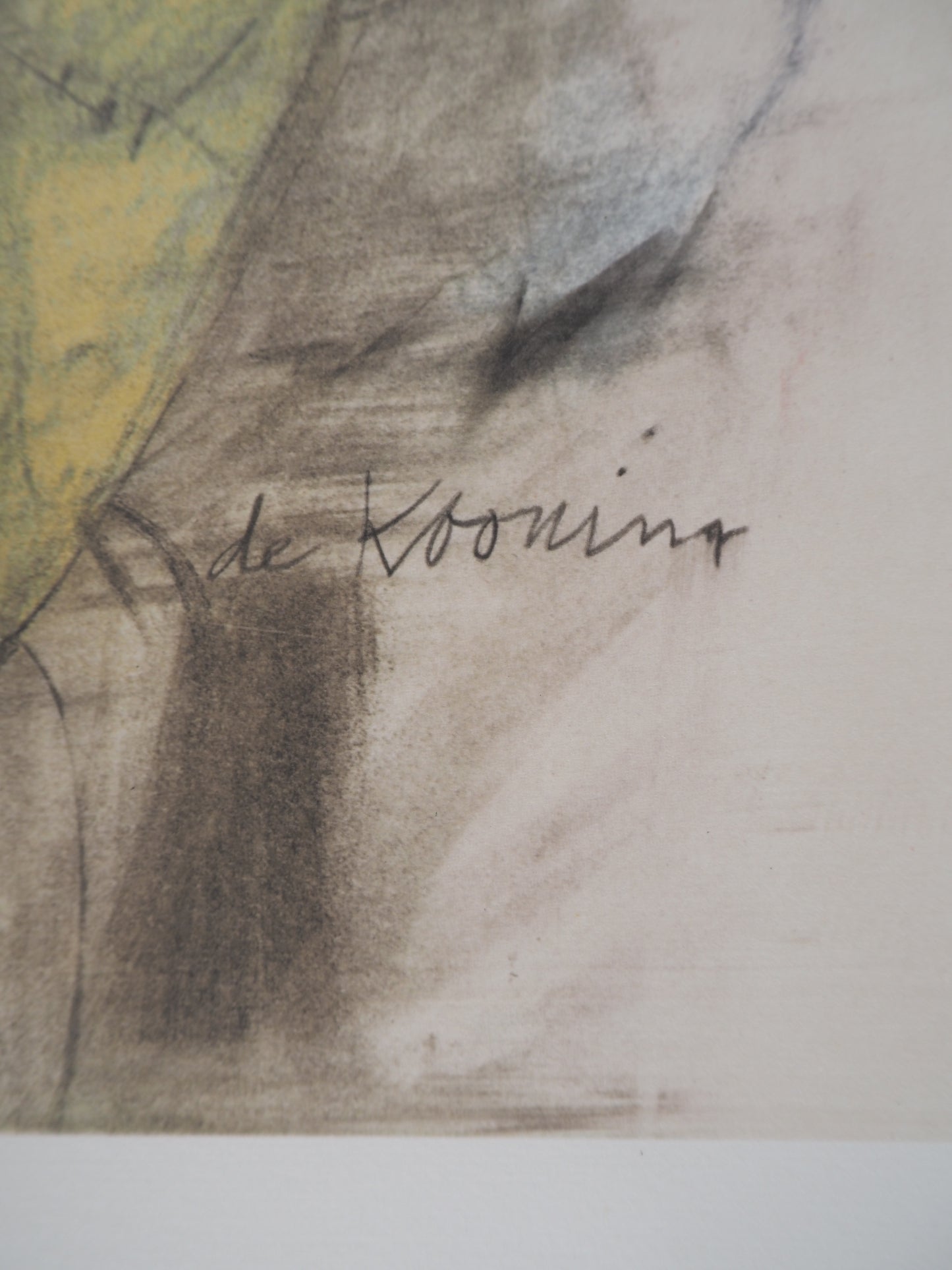 Willem DE KOONING : Portait au torrent - Lithographie signée