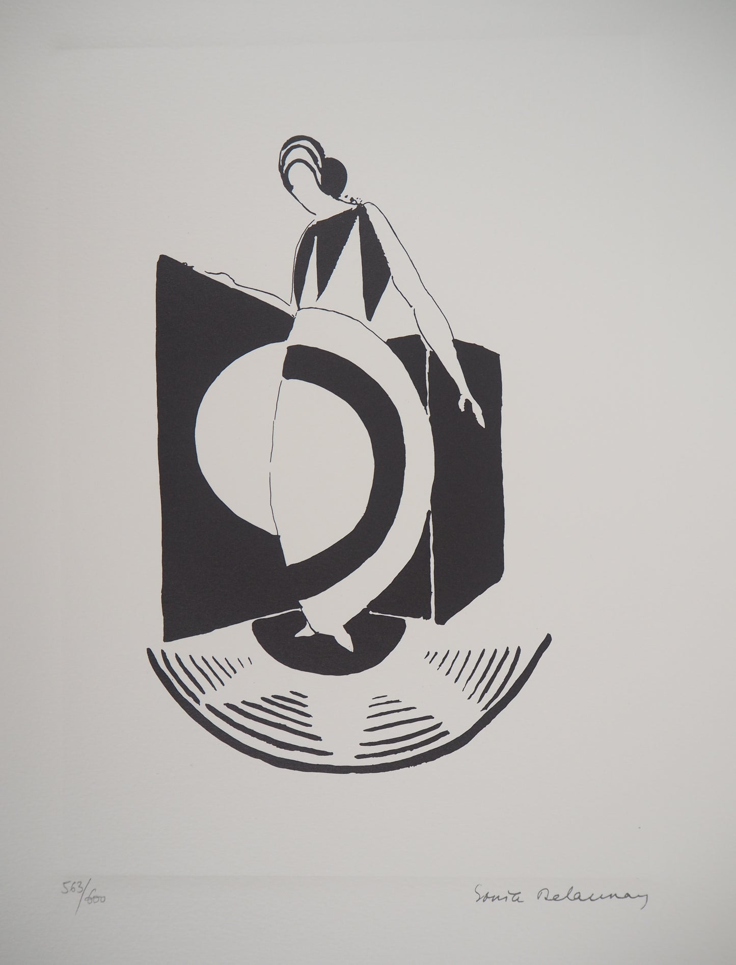 Sonia DELAUNAY : Robe Graphique Art Deco - Lithographie signée
