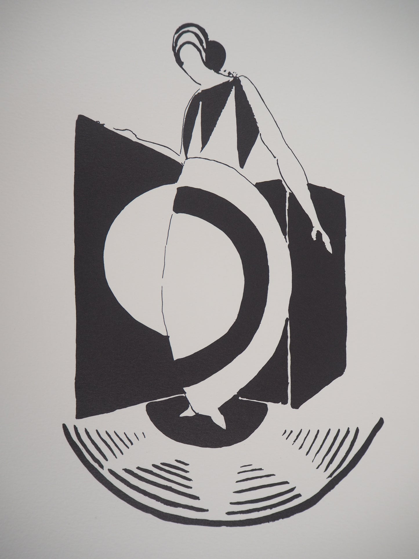 Sonia DELAUNAY : Robe Graphique Art Deco - Lithographie signée