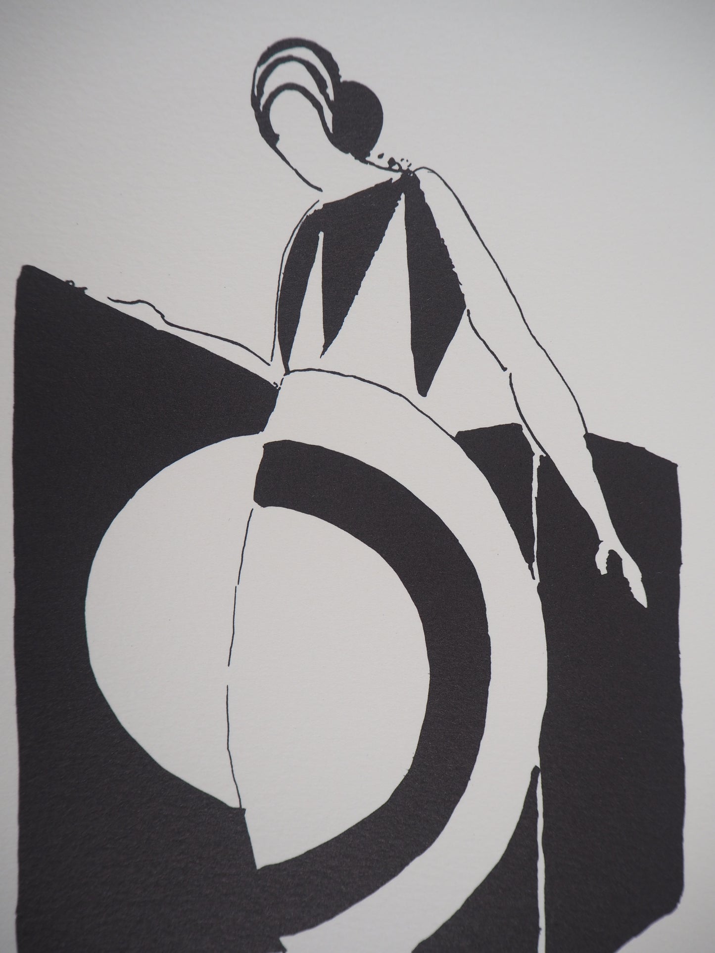Sonia DELAUNAY : Robe Graphique Art Deco - Lithographie signée