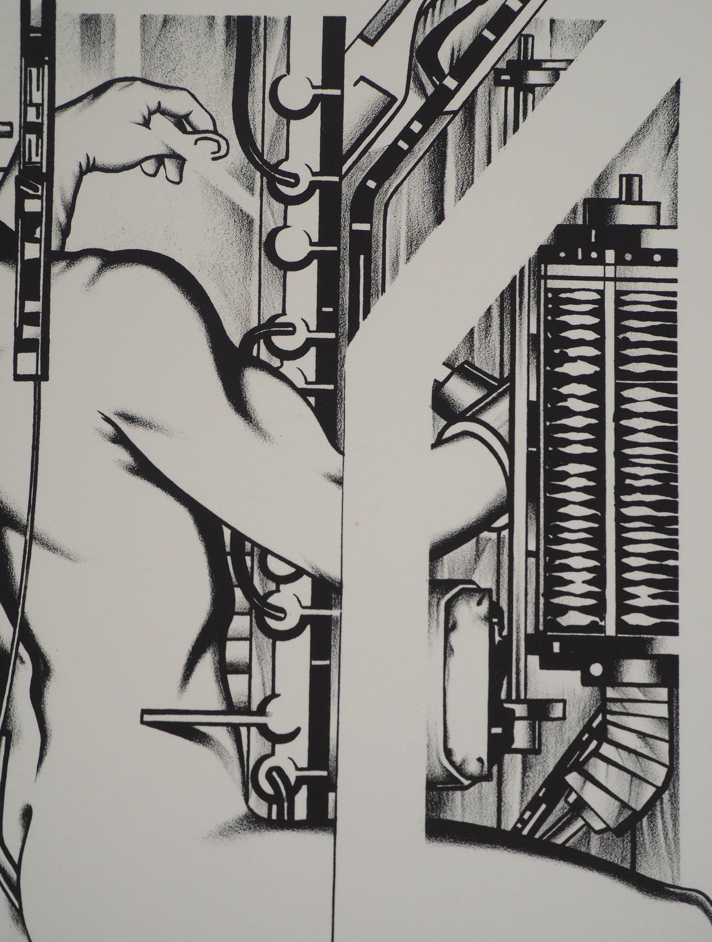 Francisco MELO : Nu futuriste - Lithographie originale signée
