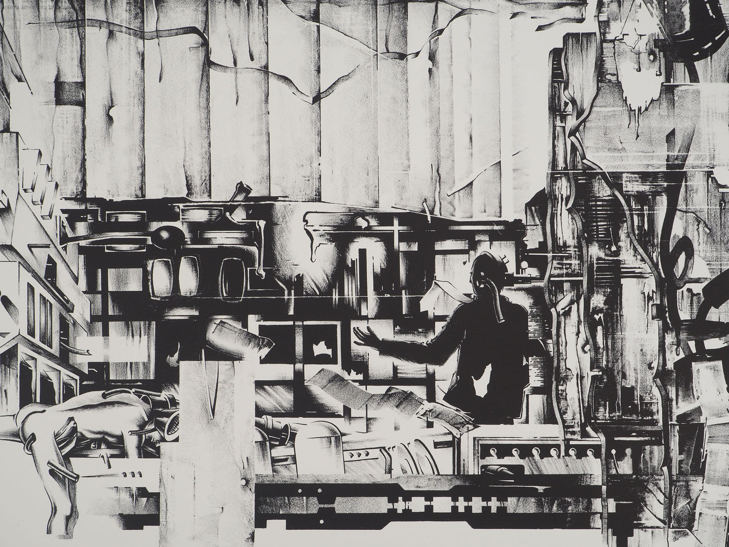 Francisco MELO : Dystopie scientifique - Lithographie originale signée