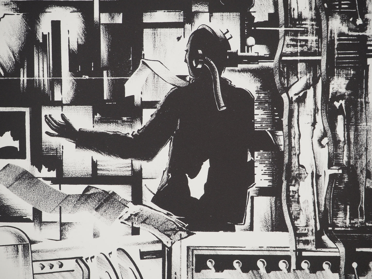 Francisco MELO : Dystopie scientifique - Lithographie originale signée