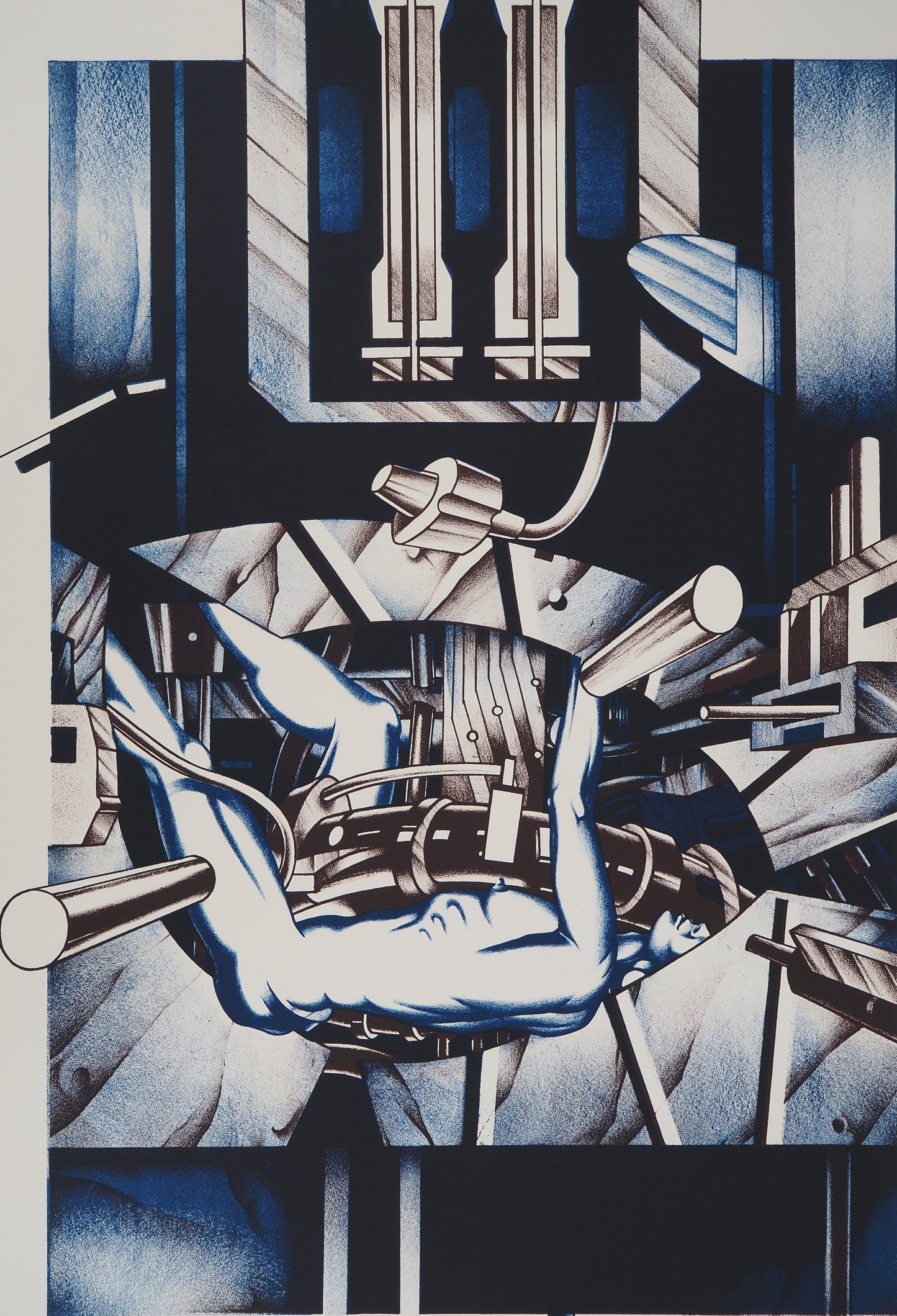 Francisco MELO : Composition mécanique - Lithographie originale signée