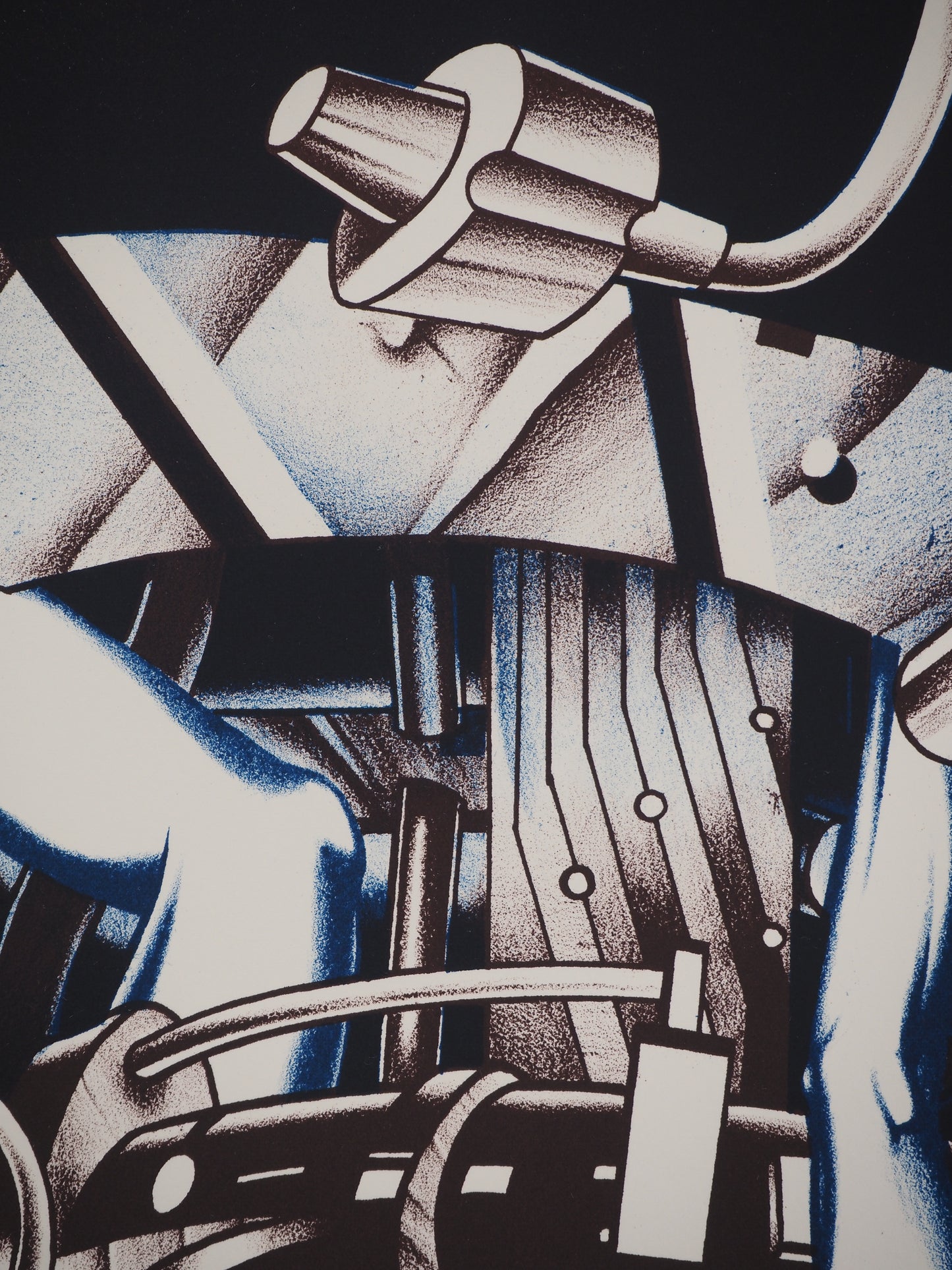 Francisco MELO : Composition mécanique - Lithographie originale signée