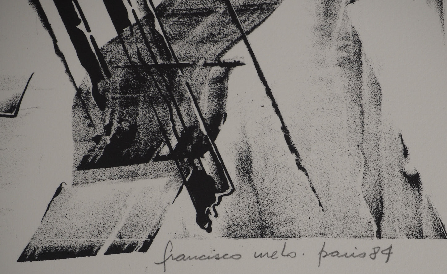 Francisco MELO : Composition futuriste - Lithographie originale signée