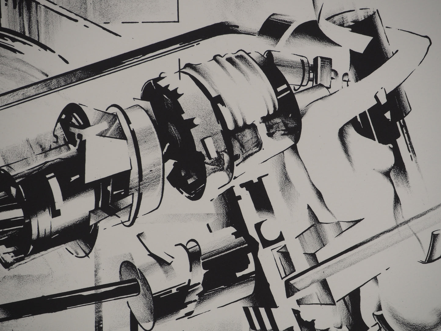 Francisco MELO : Composition futuriste - Lithographie originale signée
