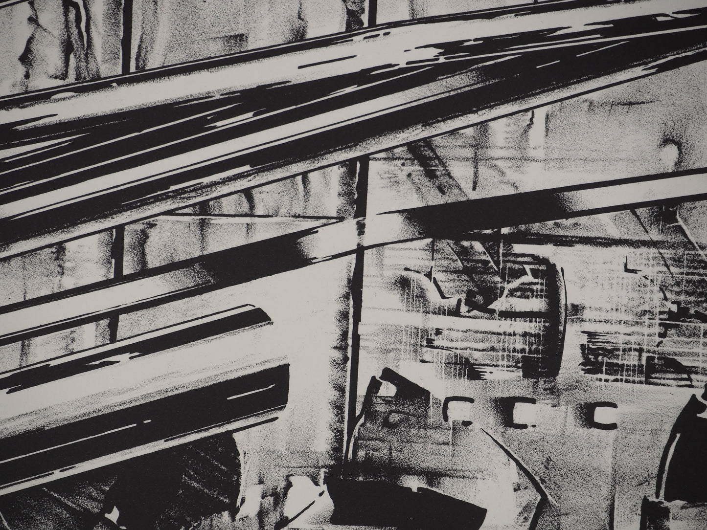 Francisco MELO : Composition futuriste - Lithographie originale signée
