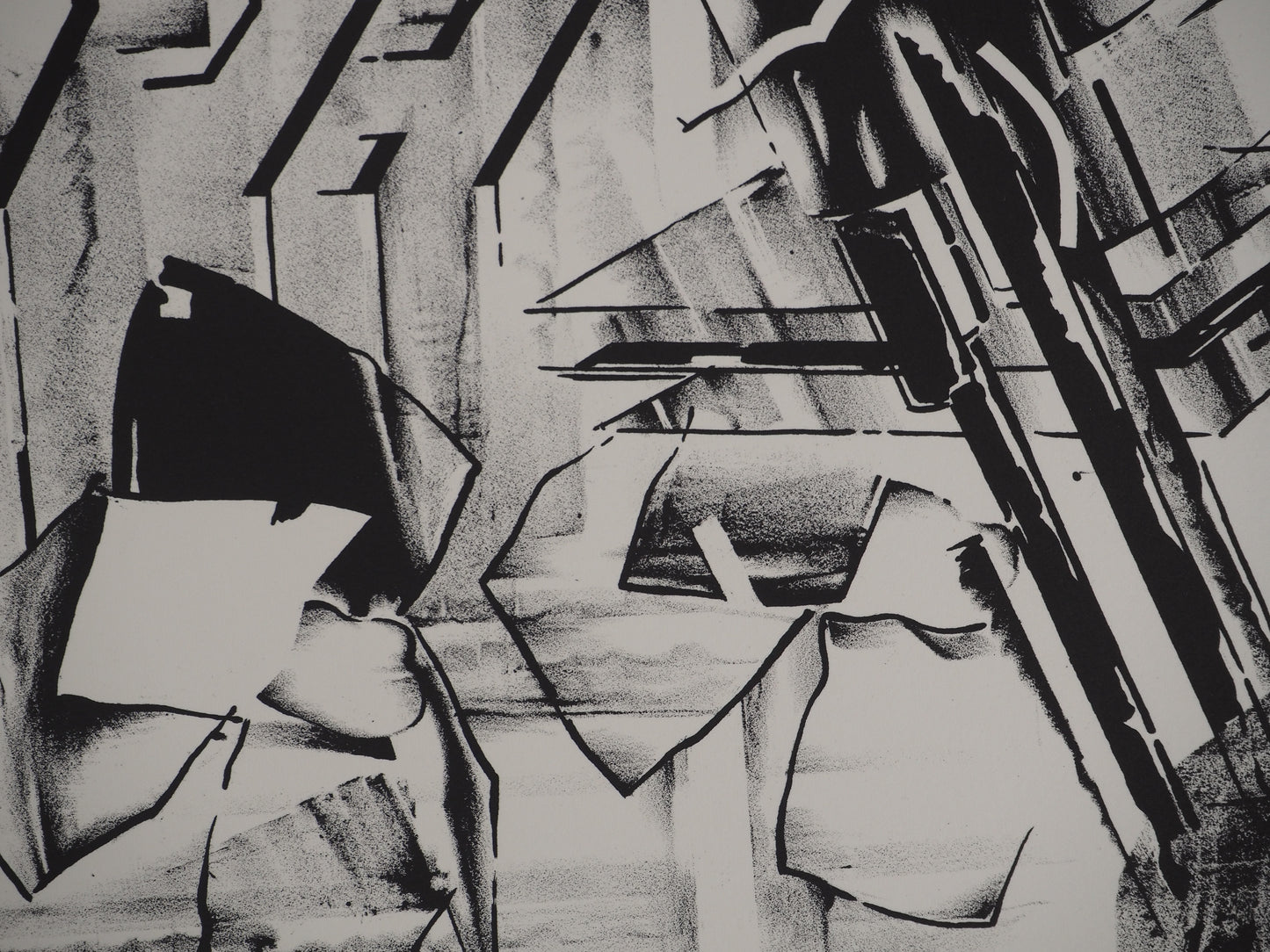 Francisco MELO : Composition futuriste - Lithographie originale signée