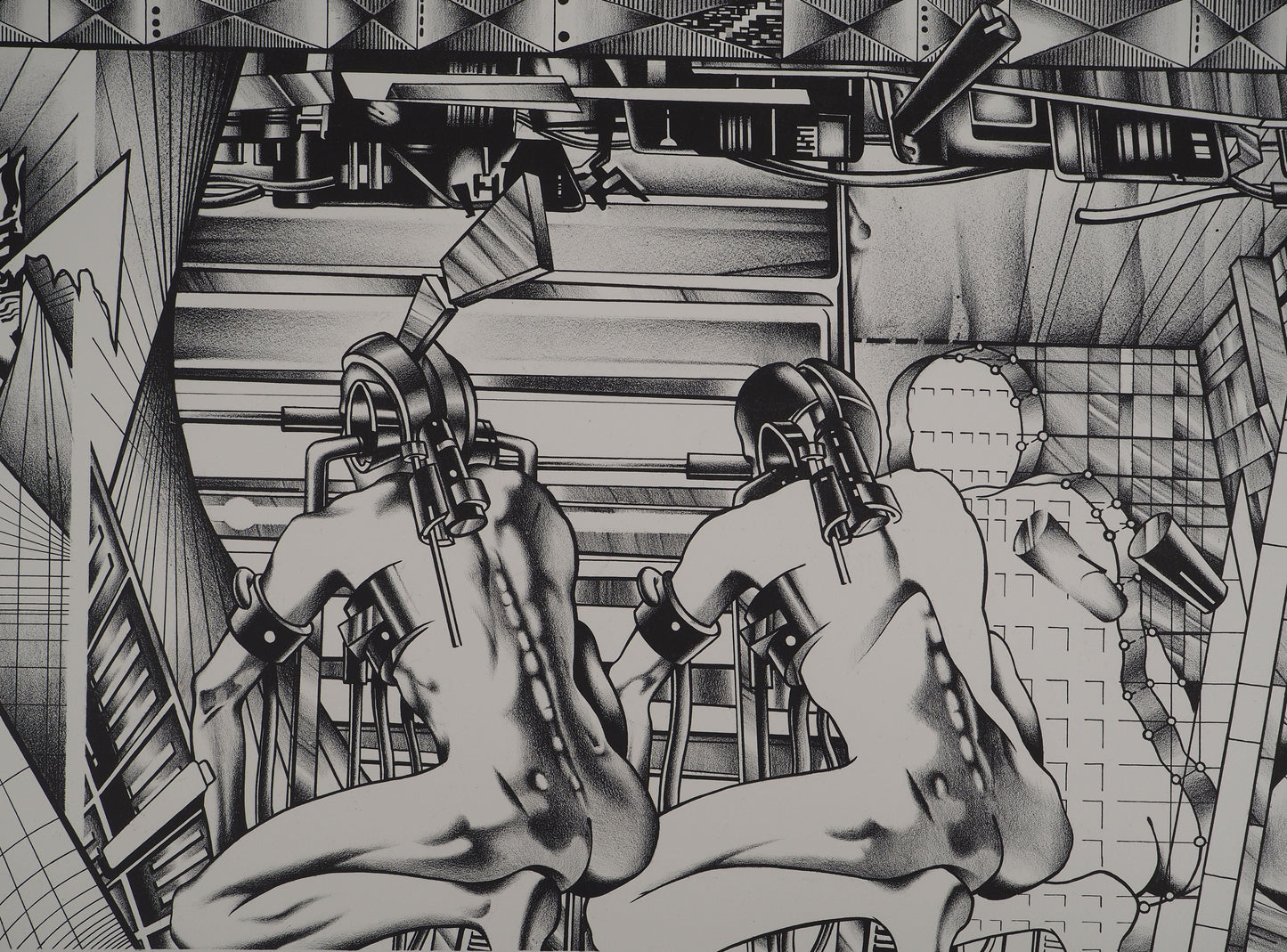 Francisco MELO : Guerriers futuristes - Lithographie originale signée