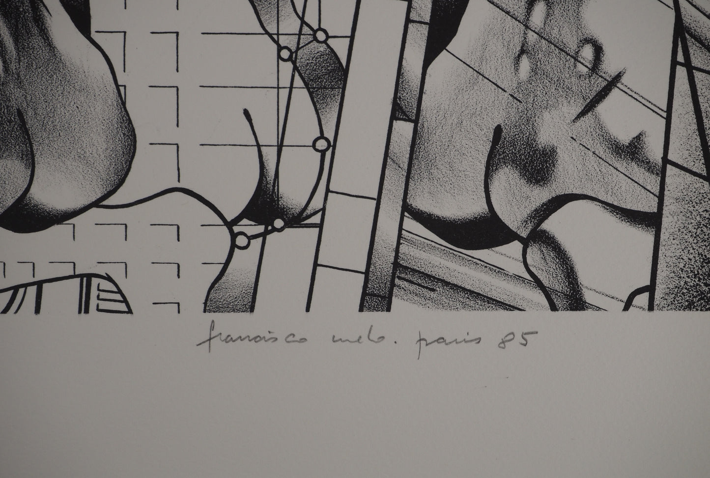 Francisco MELO : Guerriers futuristes - Lithographie originale signée