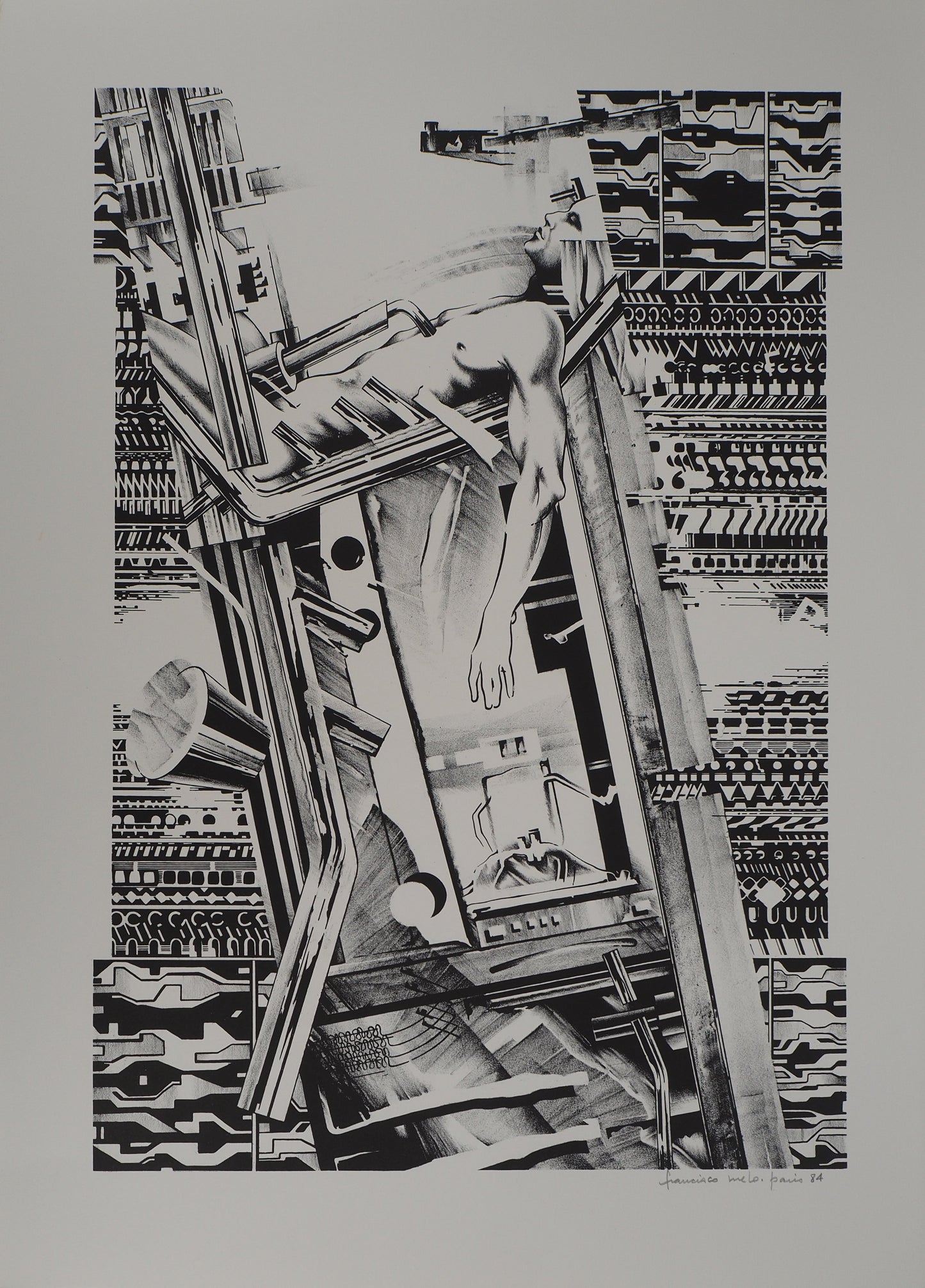 Francisco MELO : Homme du futur - Lithographie originale signée