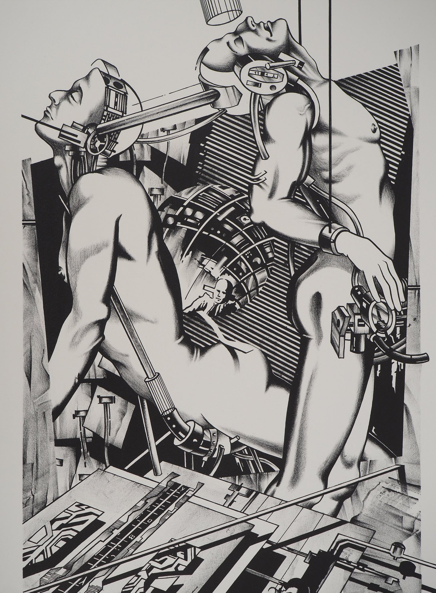 Francisco MELO : Couple de Cyborgs - Lithographie originale signée