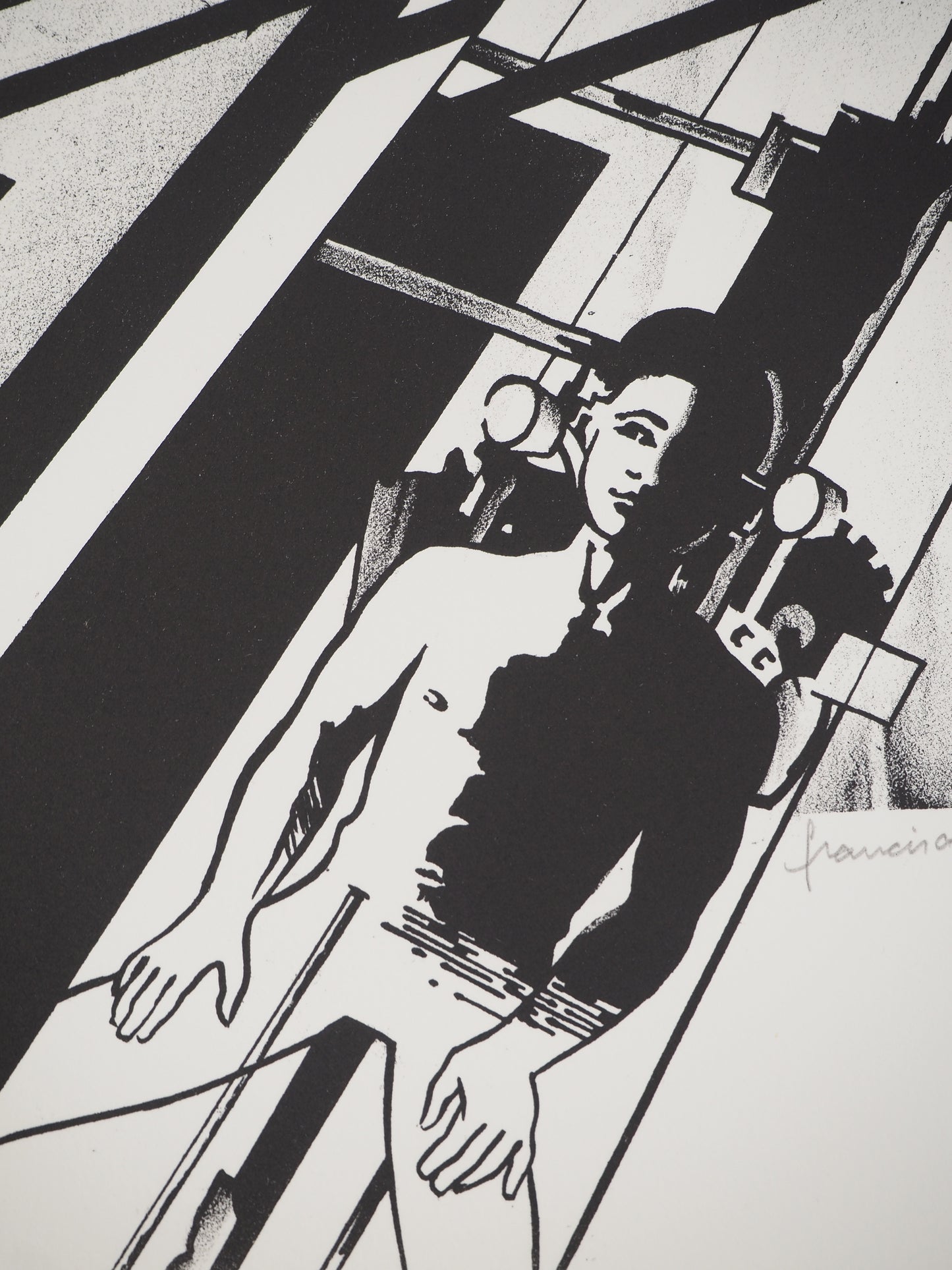 Francisco MELO : Couple de Cyborgs - Lithographie originale signée