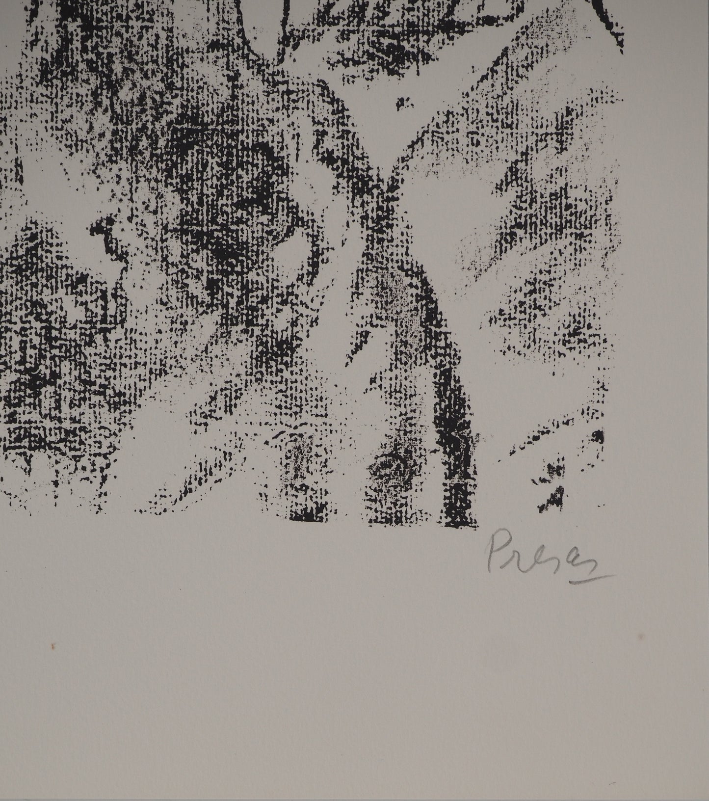 Leopoldo PRESAS : Jeune femme sur le sofa - Lithographie originale signée