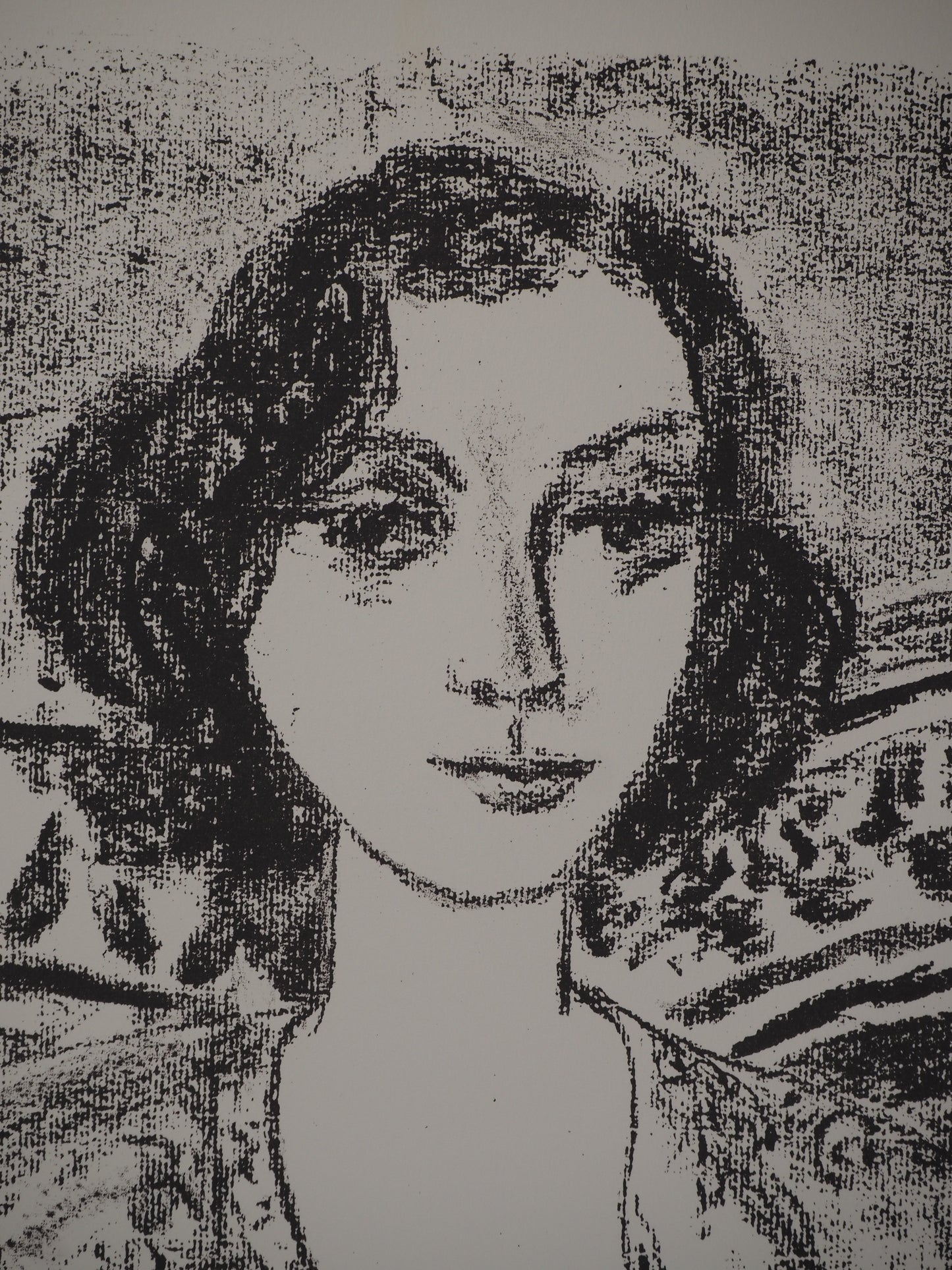 Leopoldo PRESAS : Jeune femme sur le sofa - Lithographie originale signée