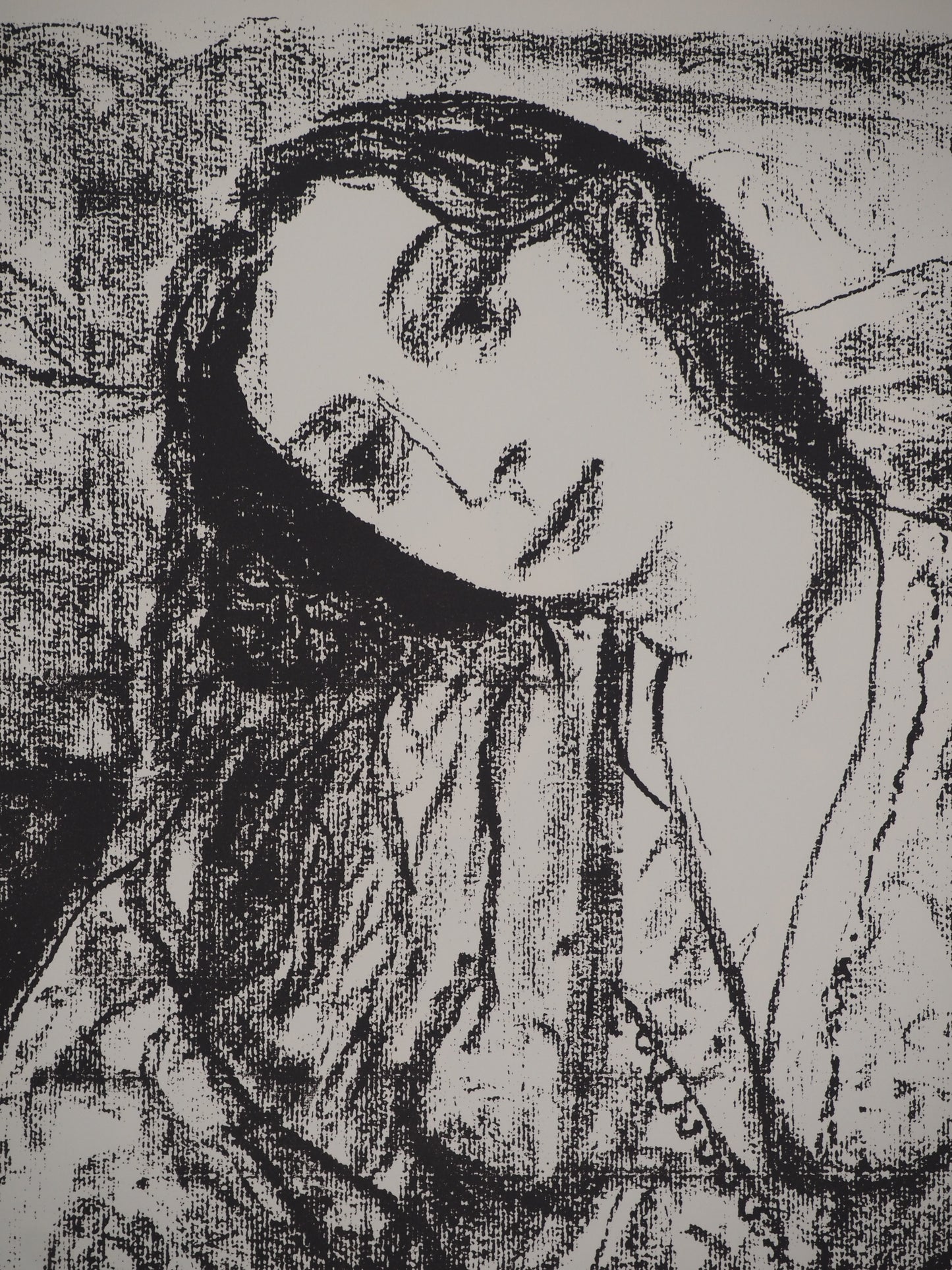 Leopoldo PRESAS : Jeune femme romantique - Lithographie originale signée