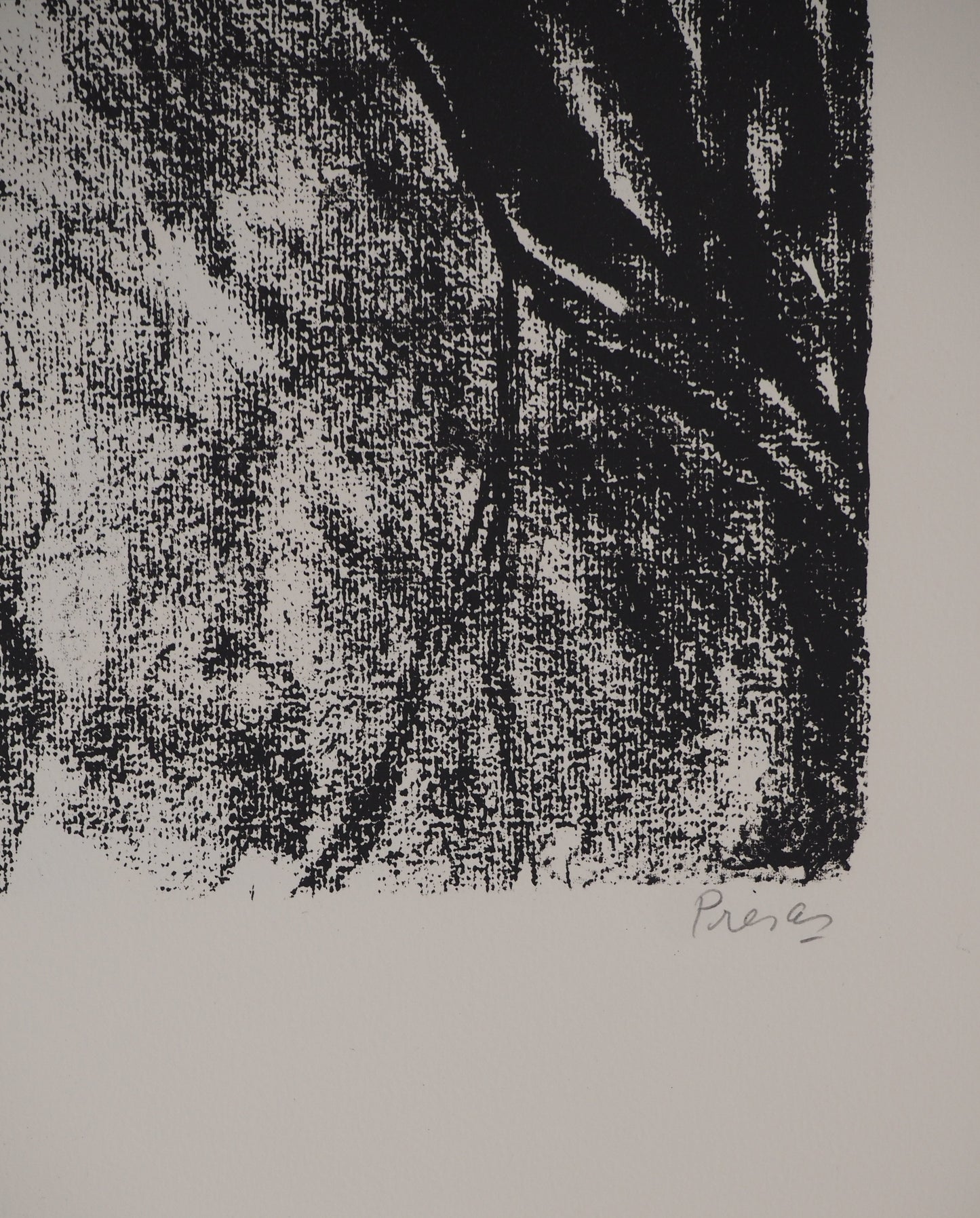 Leopoldo PRESAS : Jeune femme au chapeau de paille - Lithographie originale signée