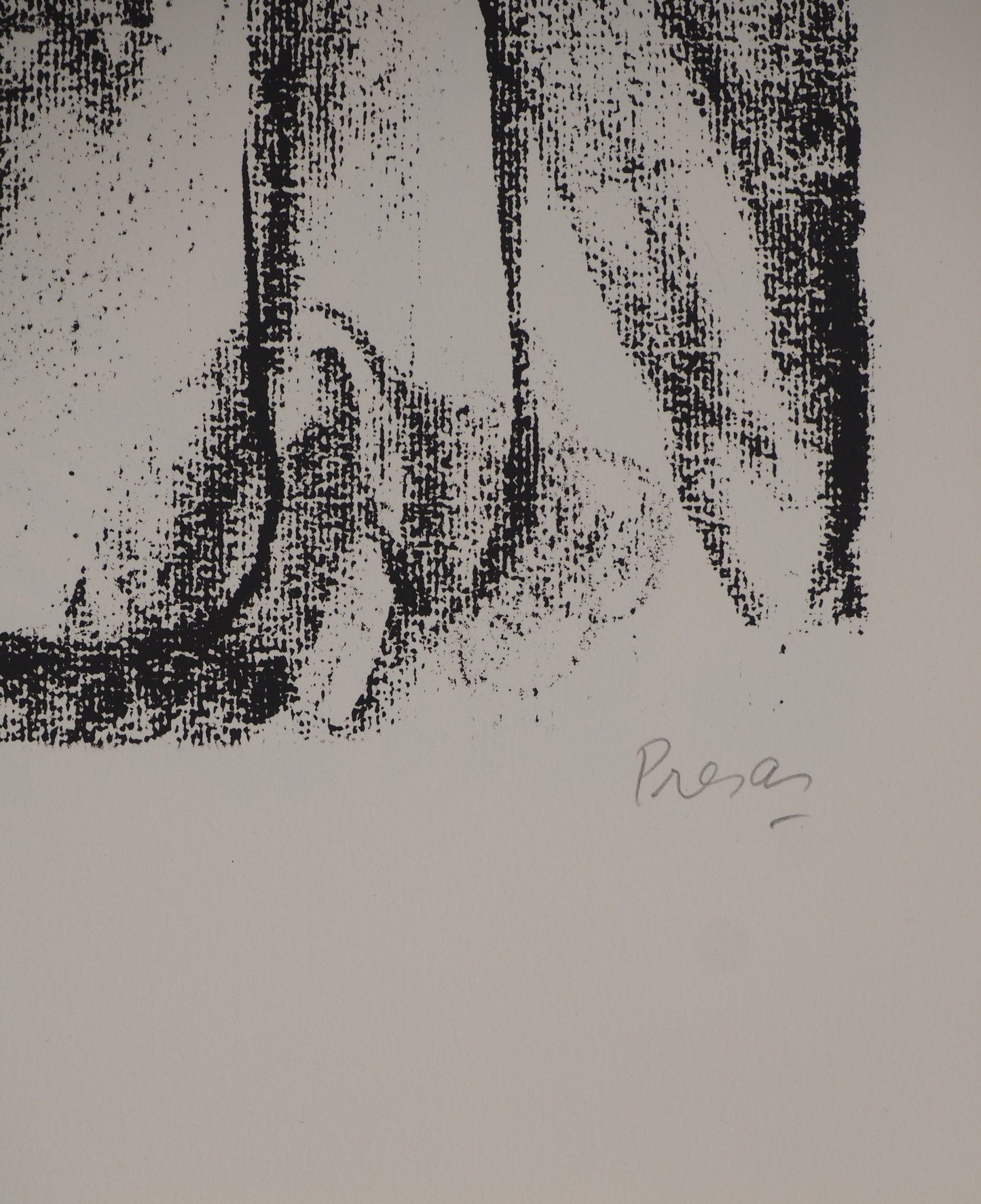 Leopoldo PRESAS : Jeune femme au chapeau - Lithographie originale signée