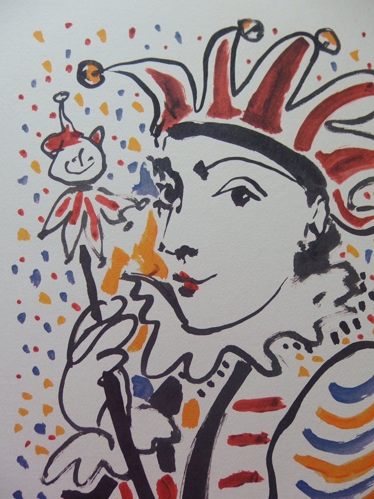 Pablo PICASSO : Carnaval, Le Fou - Lithographie signée