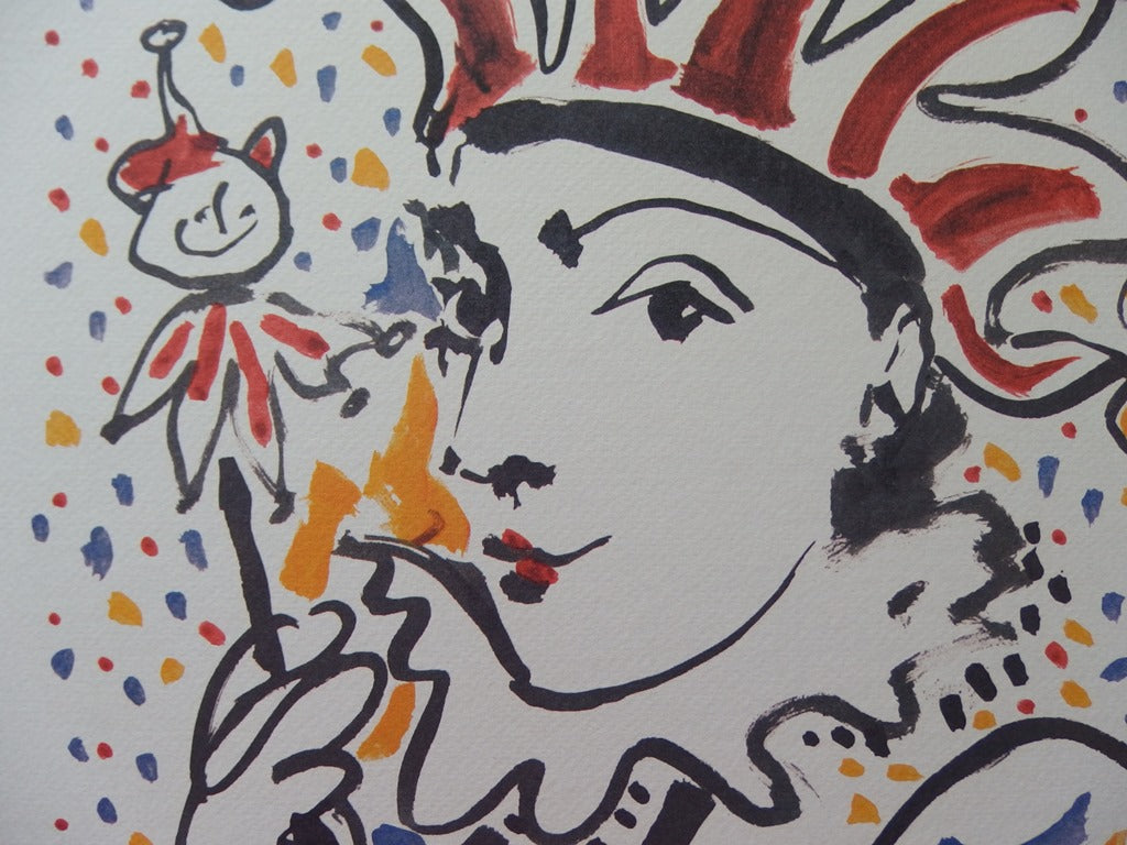 Pablo PICASSO : Carnaval, Le Fou - Lithographie signée
