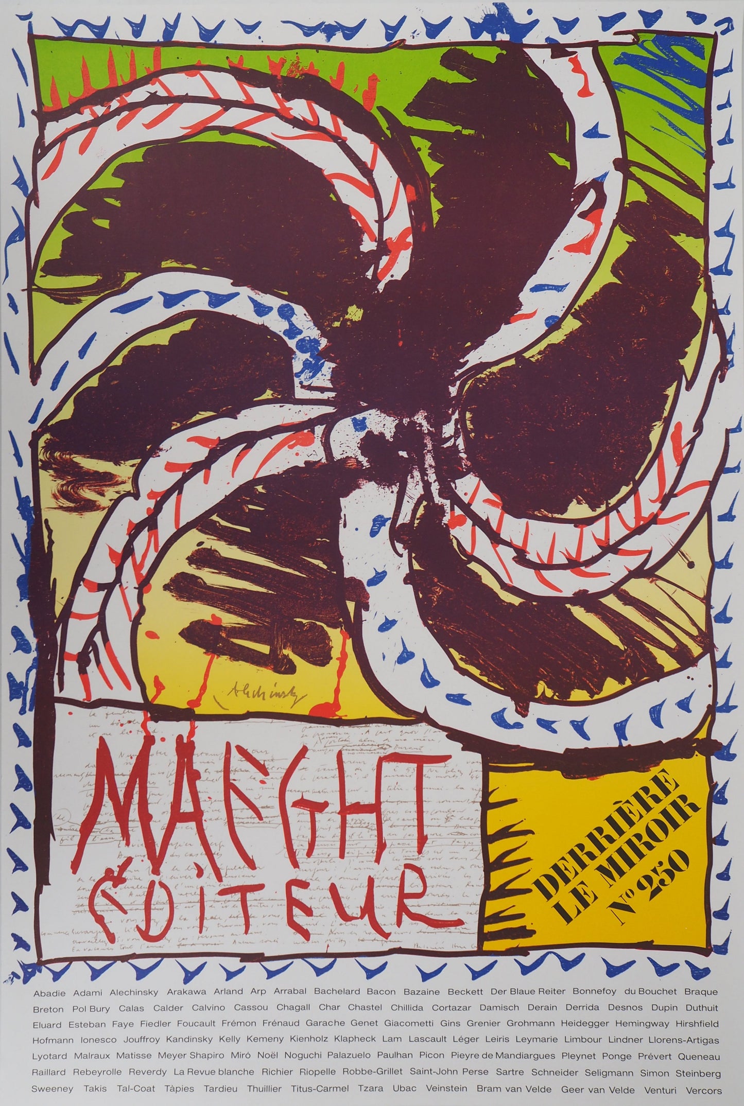 Pierre ALECHINSKY : Exposition 1982 - Lithographie originale signée