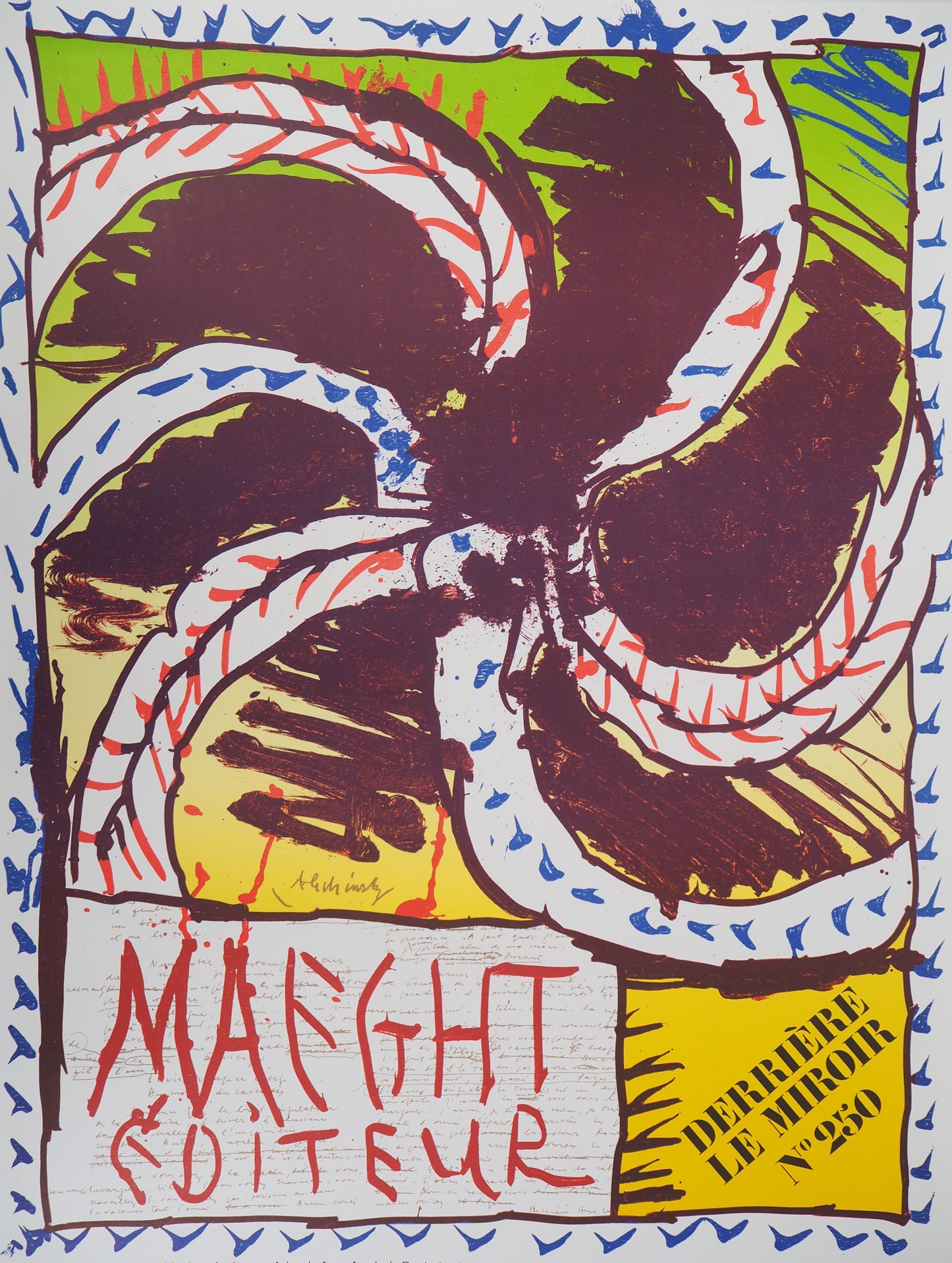 Pierre ALECHINSKY : Exposition 1982 - Lithographie originale signée
