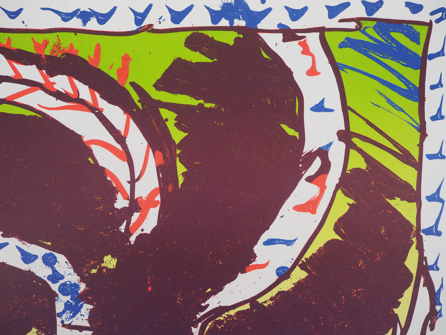 Pierre ALECHINSKY : Exposition 1982 - Lithographie originale signée