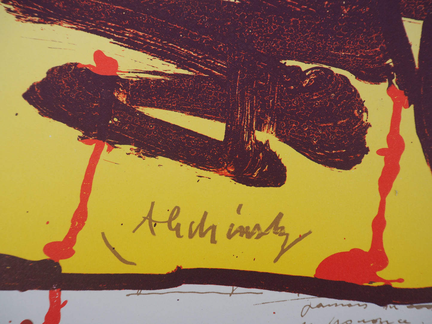 Pierre ALECHINSKY : Exposition 1982 - Lithographie originale signée