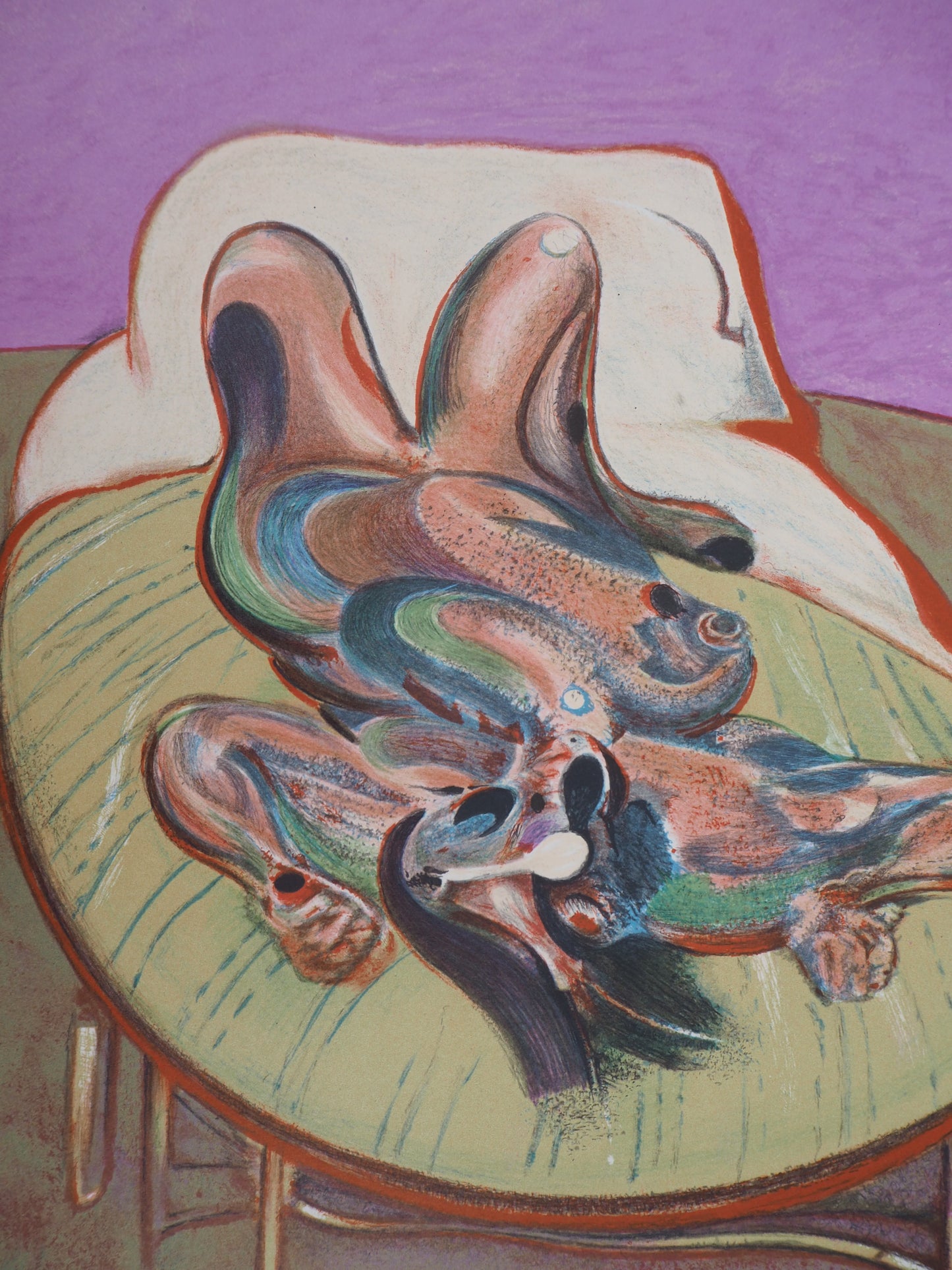 Francis BACON : Nu allongé - Lithographie