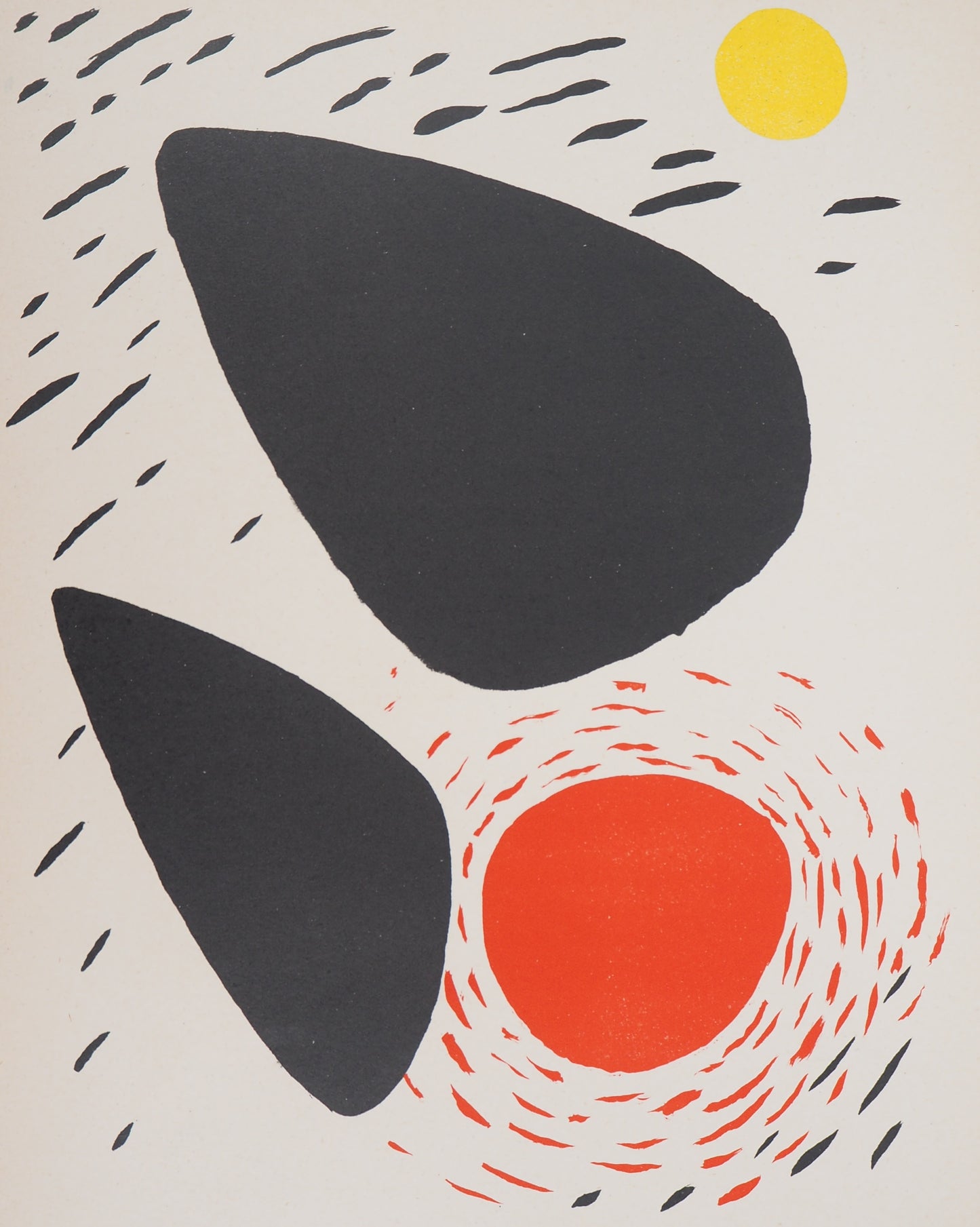 Joan MIRO : Poésie de l'espace : Formes en mouvement - Lithographie originale