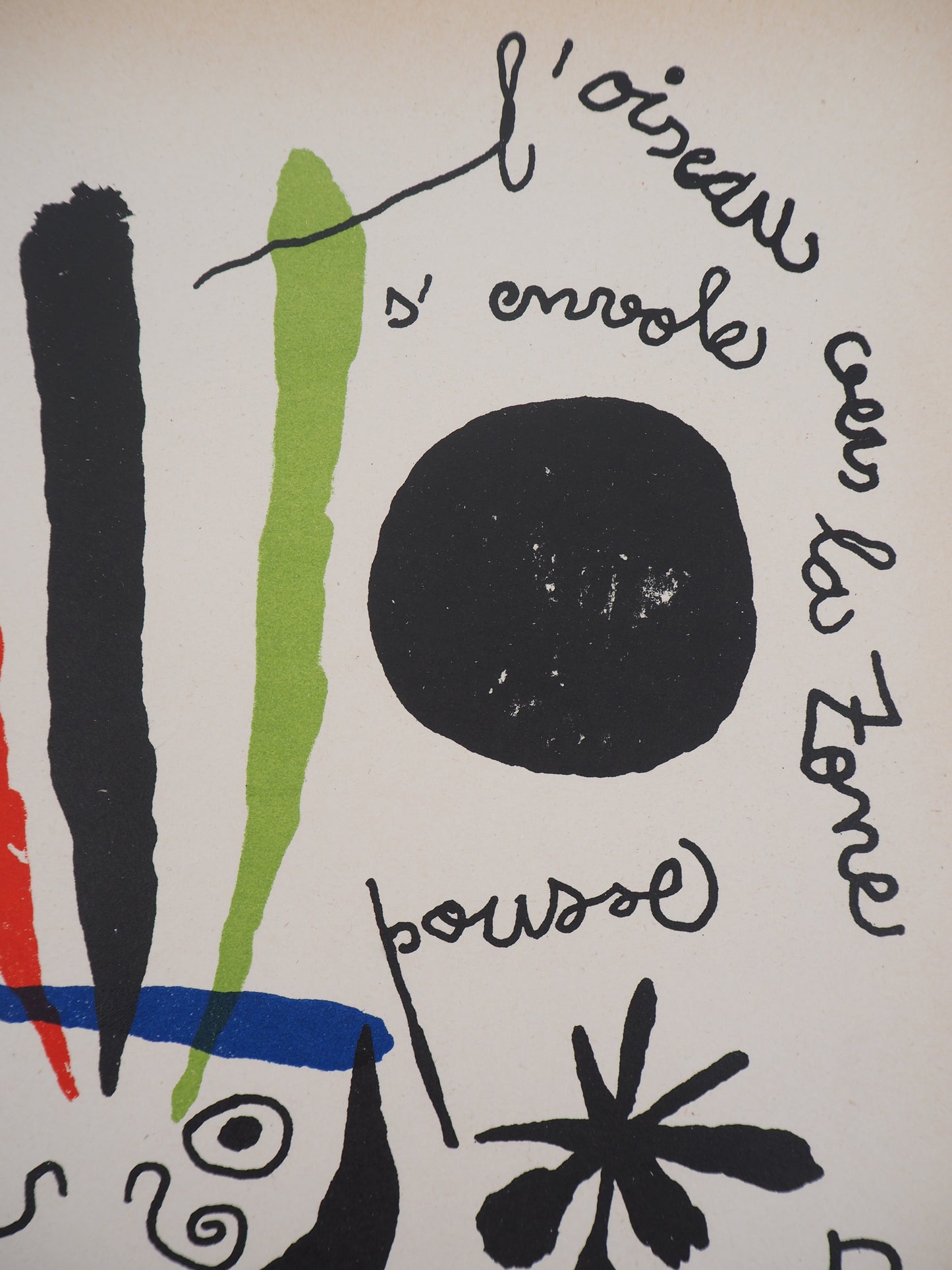 Joan MIRO : L’oiseau surréaliste - Lithographie originale