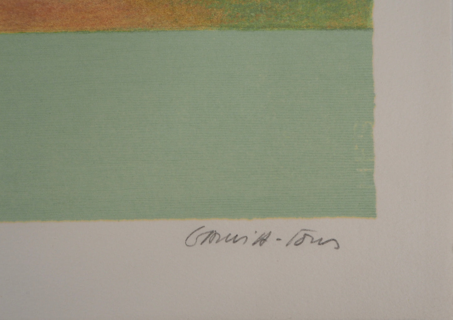 Pierre GARCIA FONS : Nature morte vue sur le lac - Lithographie originale signée et dédicacée