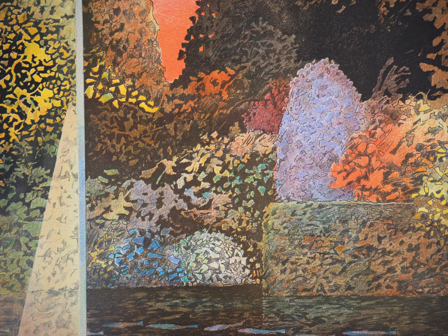 Pierre GARCIA FONS : Vue de la fenêtre - Lithographie originale signée et dédicacée