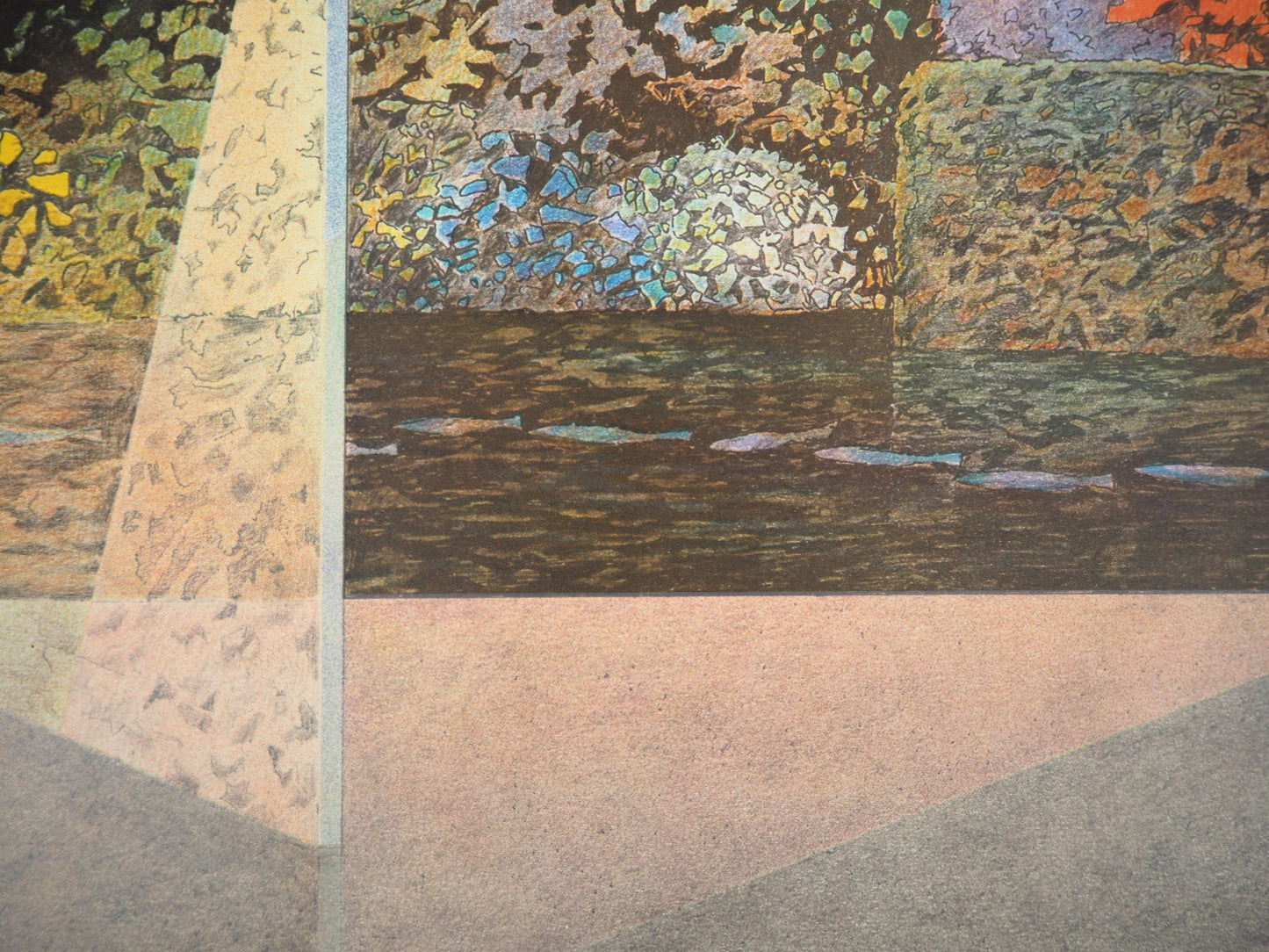 Pierre GARCIA FONS : Vue de la fenêtre - Lithographie originale signée et dédicacée