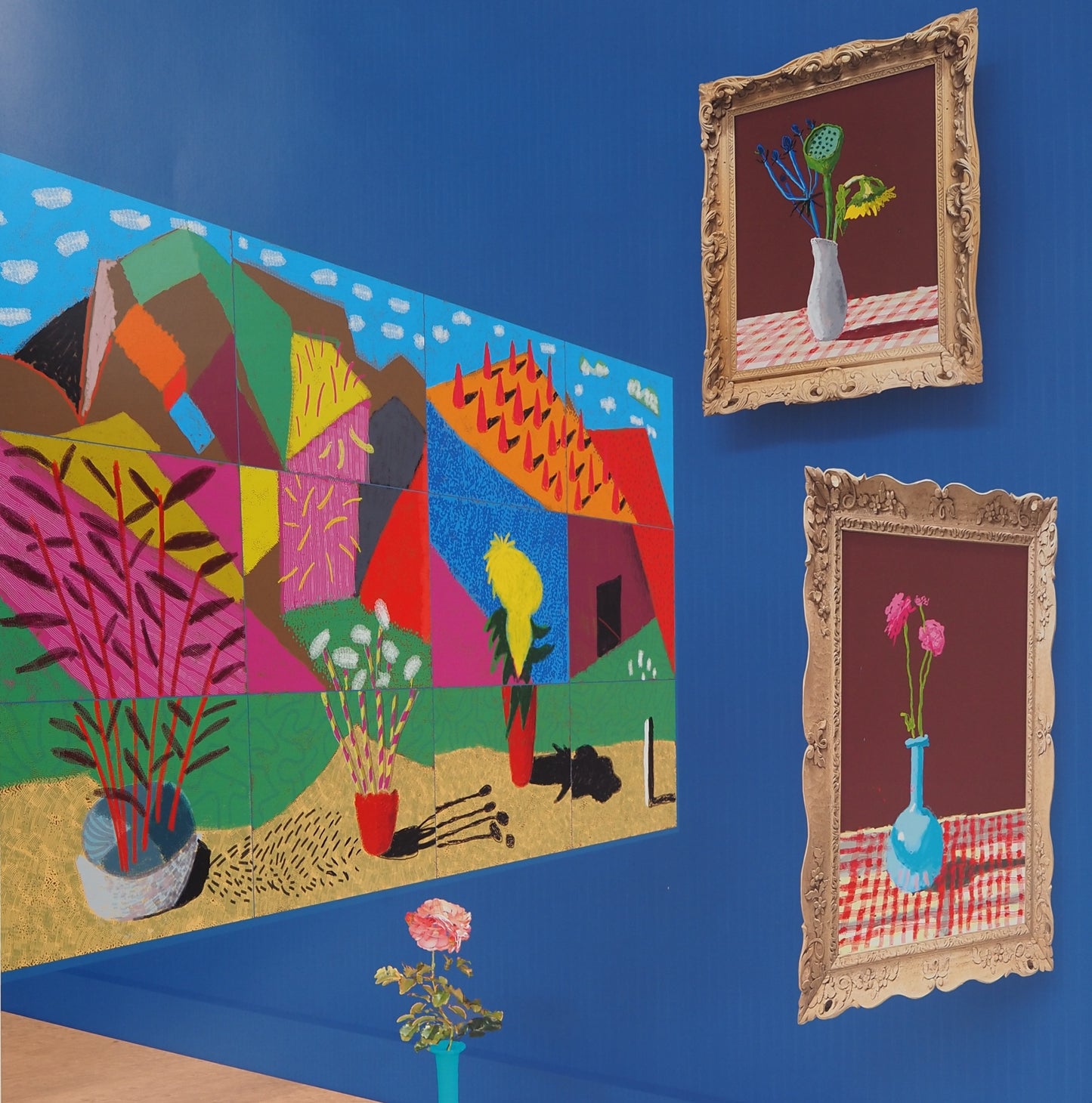 David HOCKNEY : 20 Flowers and Some Bigger Pictures - Affiche originale en couleurs