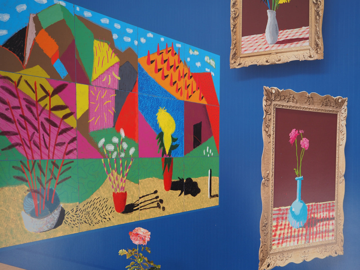 David HOCKNEY : 20 Flowers and Some Bigger Pictures - Affiche originale en couleurs