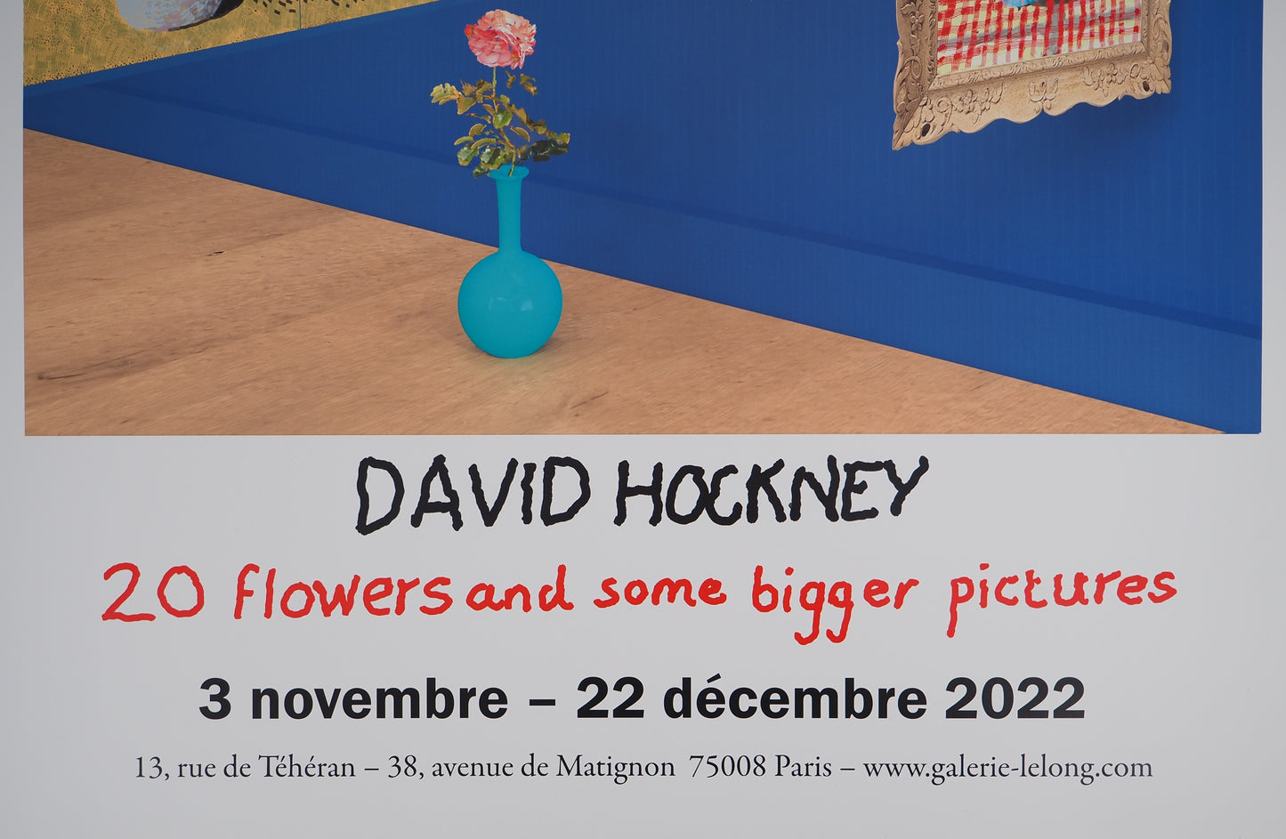 David HOCKNEY : 20 Flowers and Some Bigger Pictures - Affiche originale en couleurs