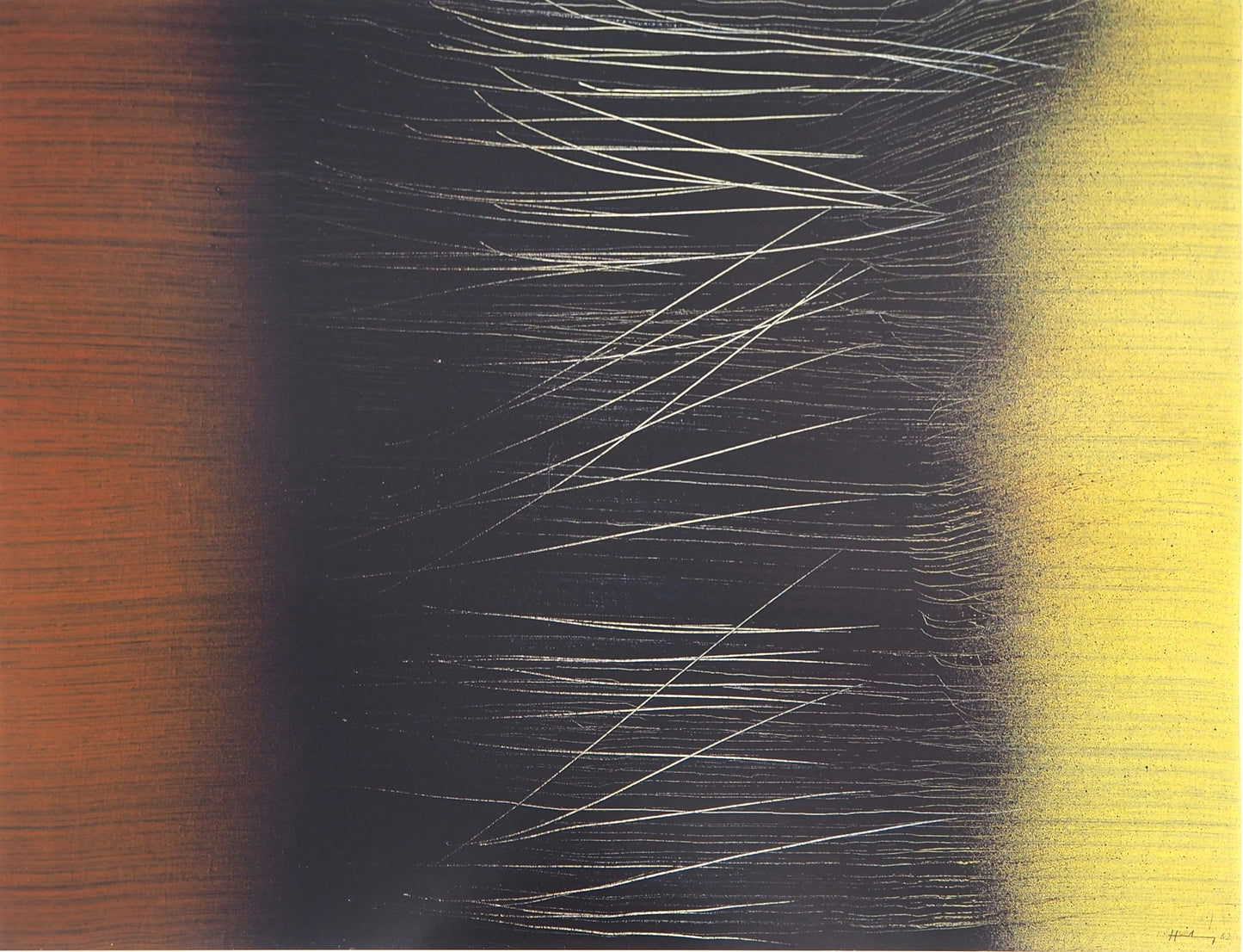 Hans HARTUNG : Composition abstraite - Affiche originale en couleurs